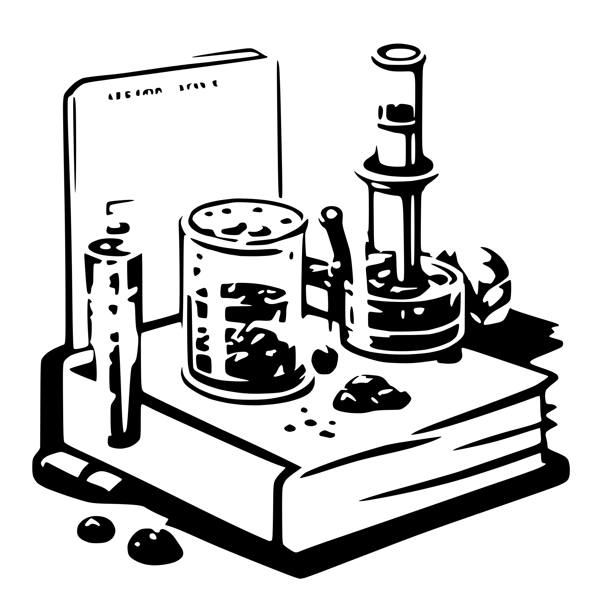 AI-generated SVG of 'a lab recipe book'