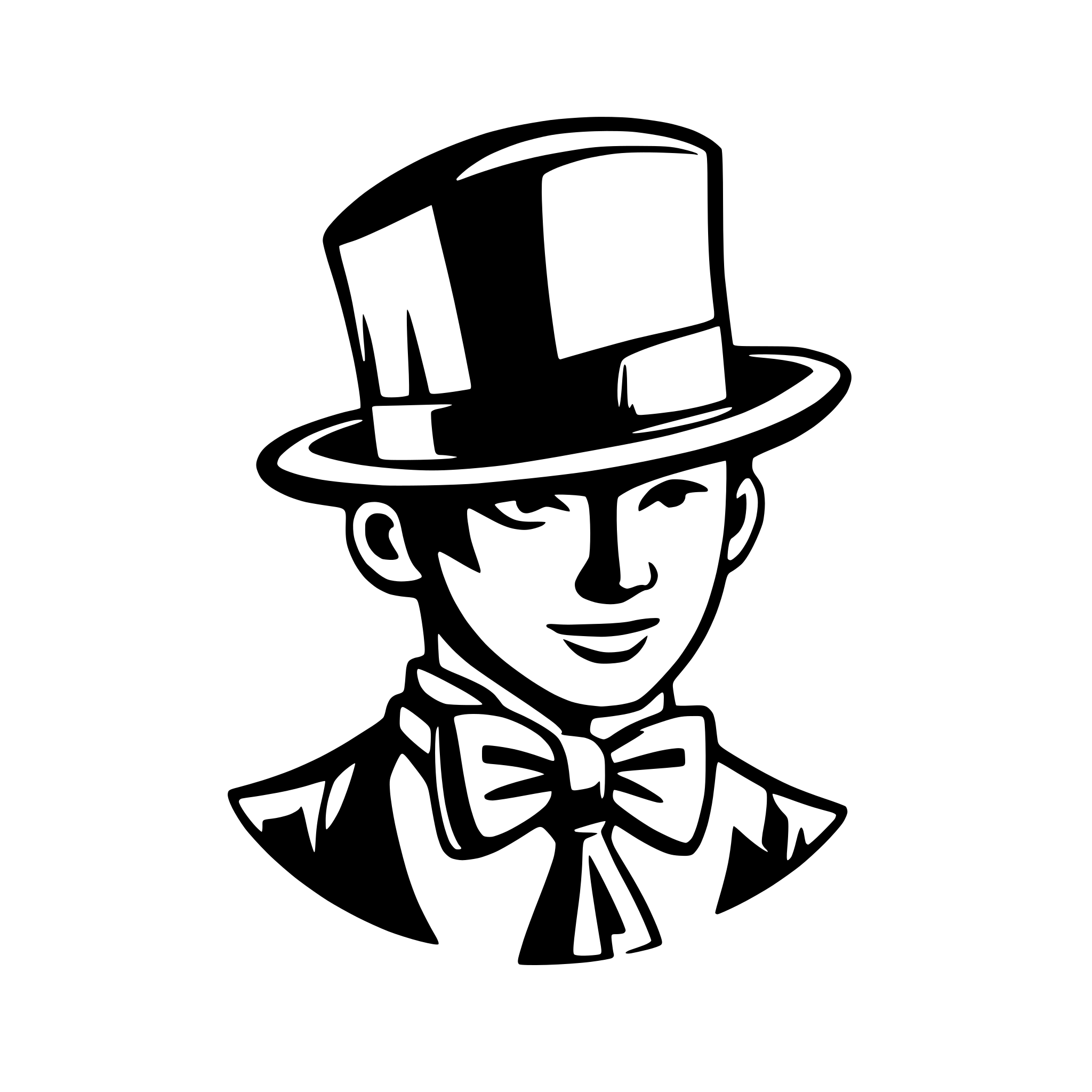 AI-generated SVG of a the hand that removes the hat and bow tie