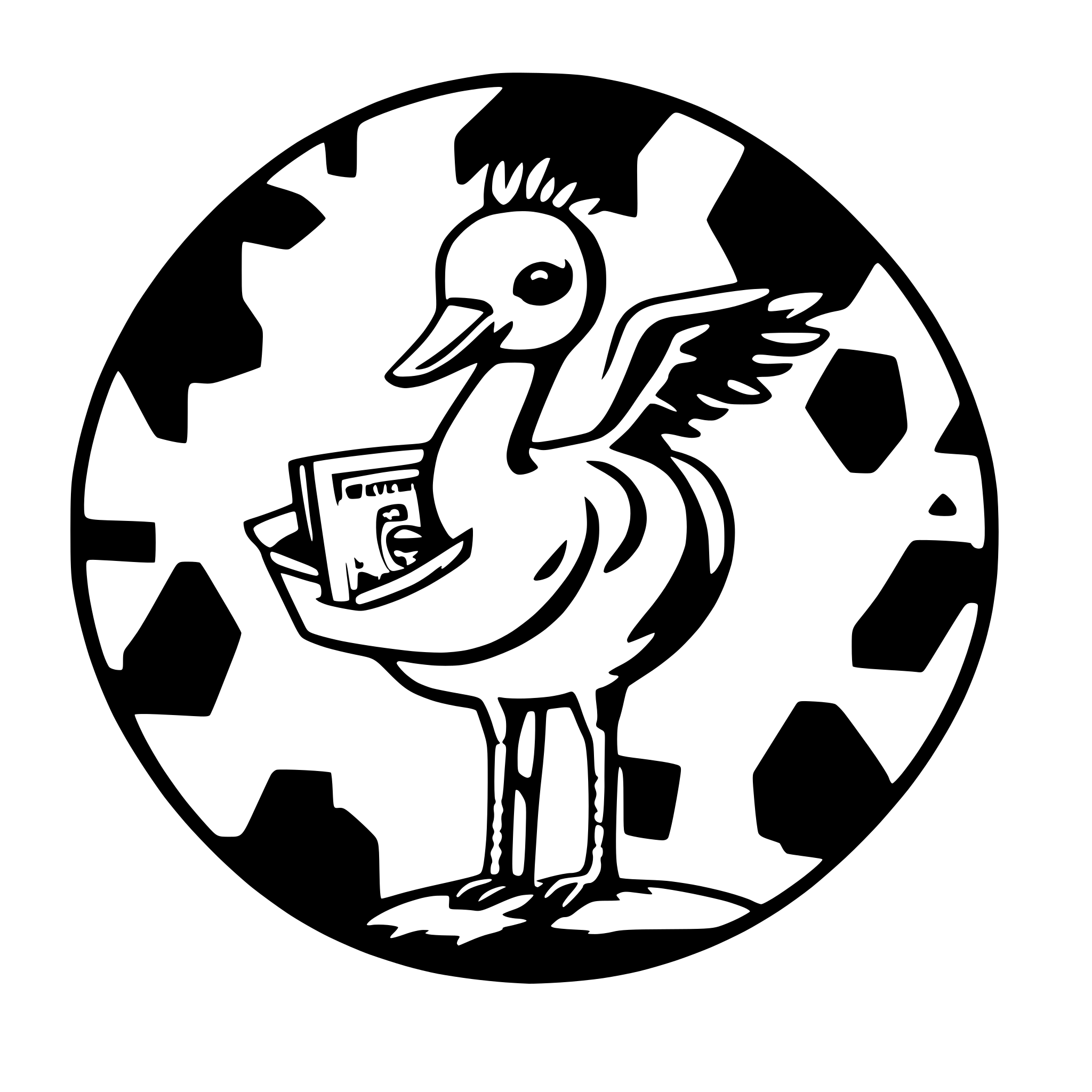 AI-generated SVG of a Stork money baby