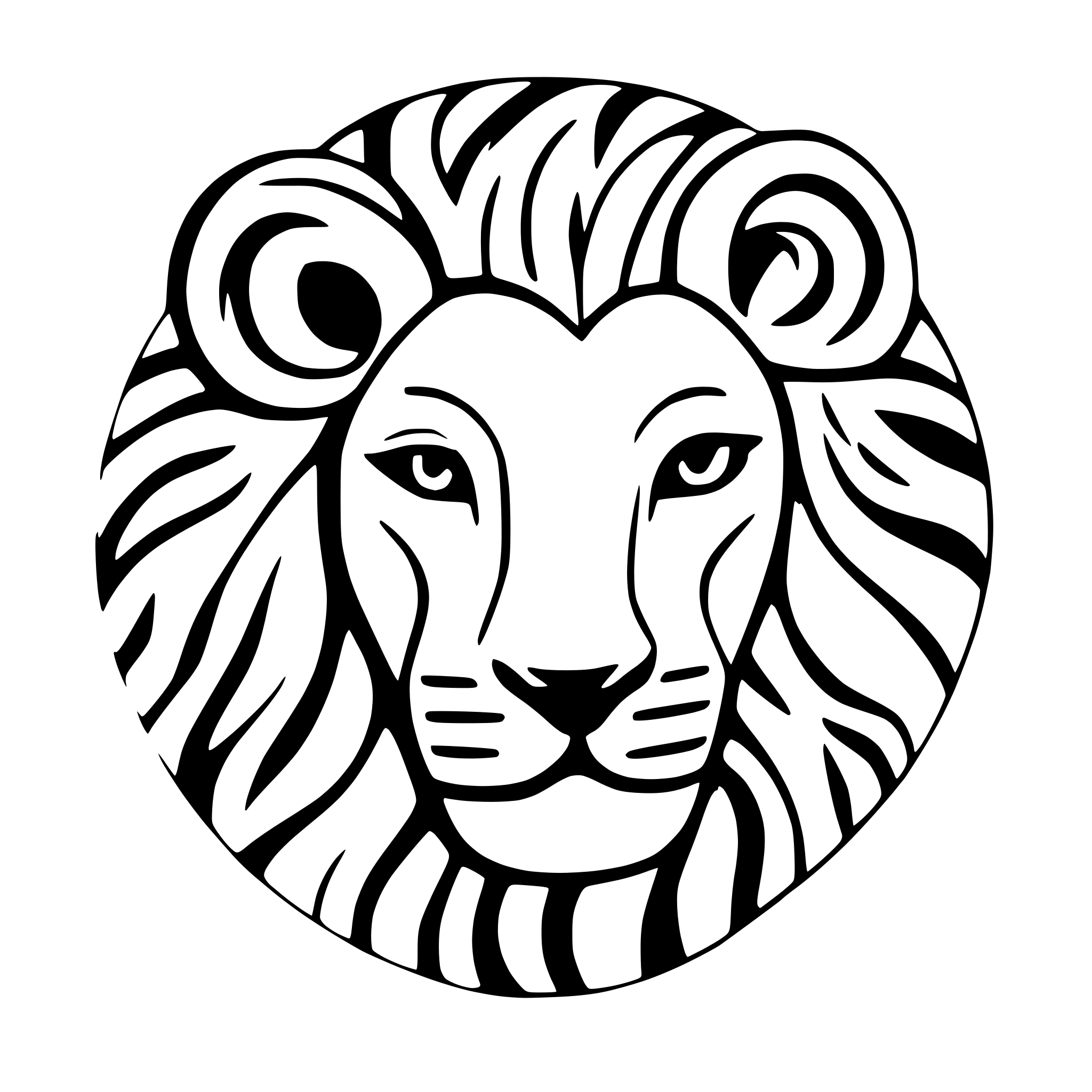 AI-generated SVG of a lion