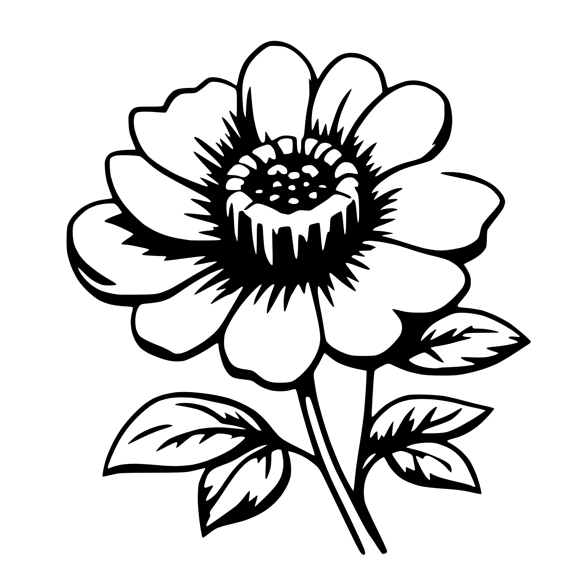 AI-generated SVG of a flower