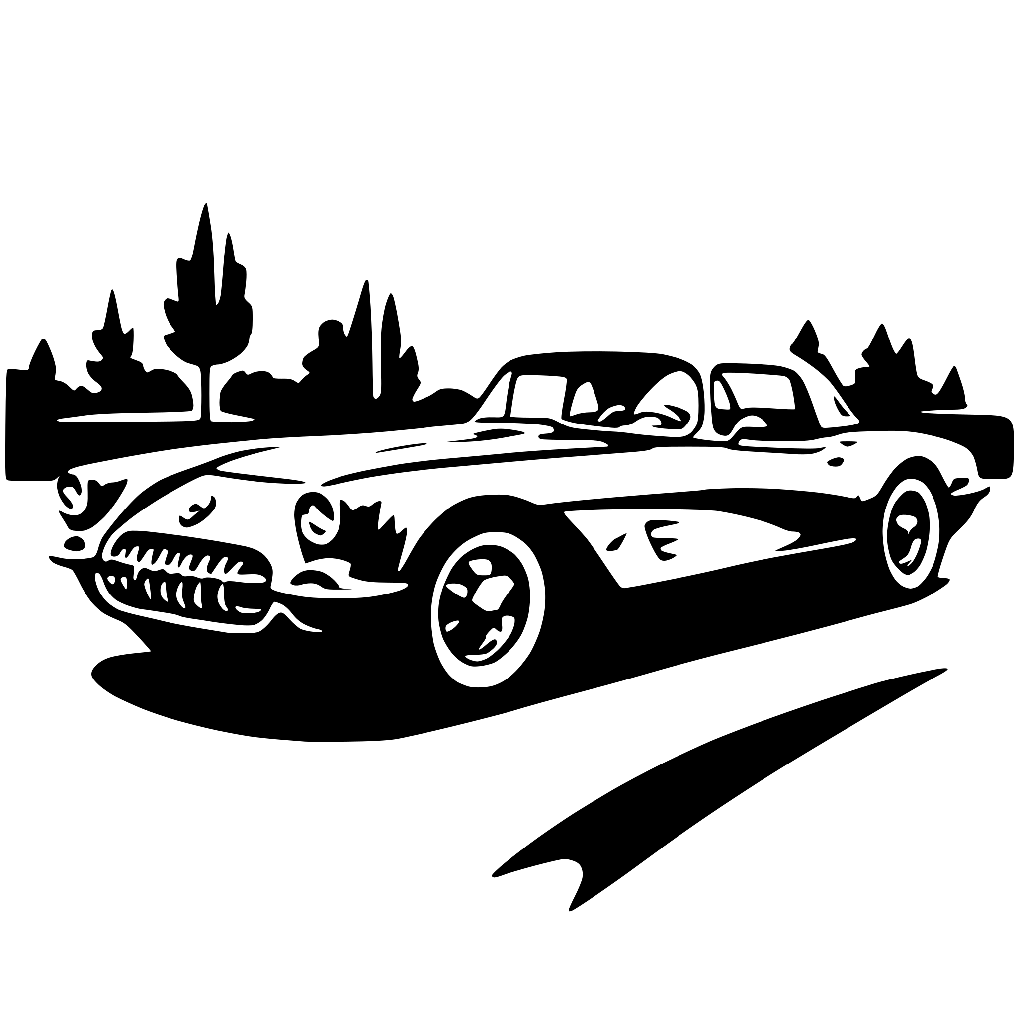 AI-generated SVG of a 1957 Corvette