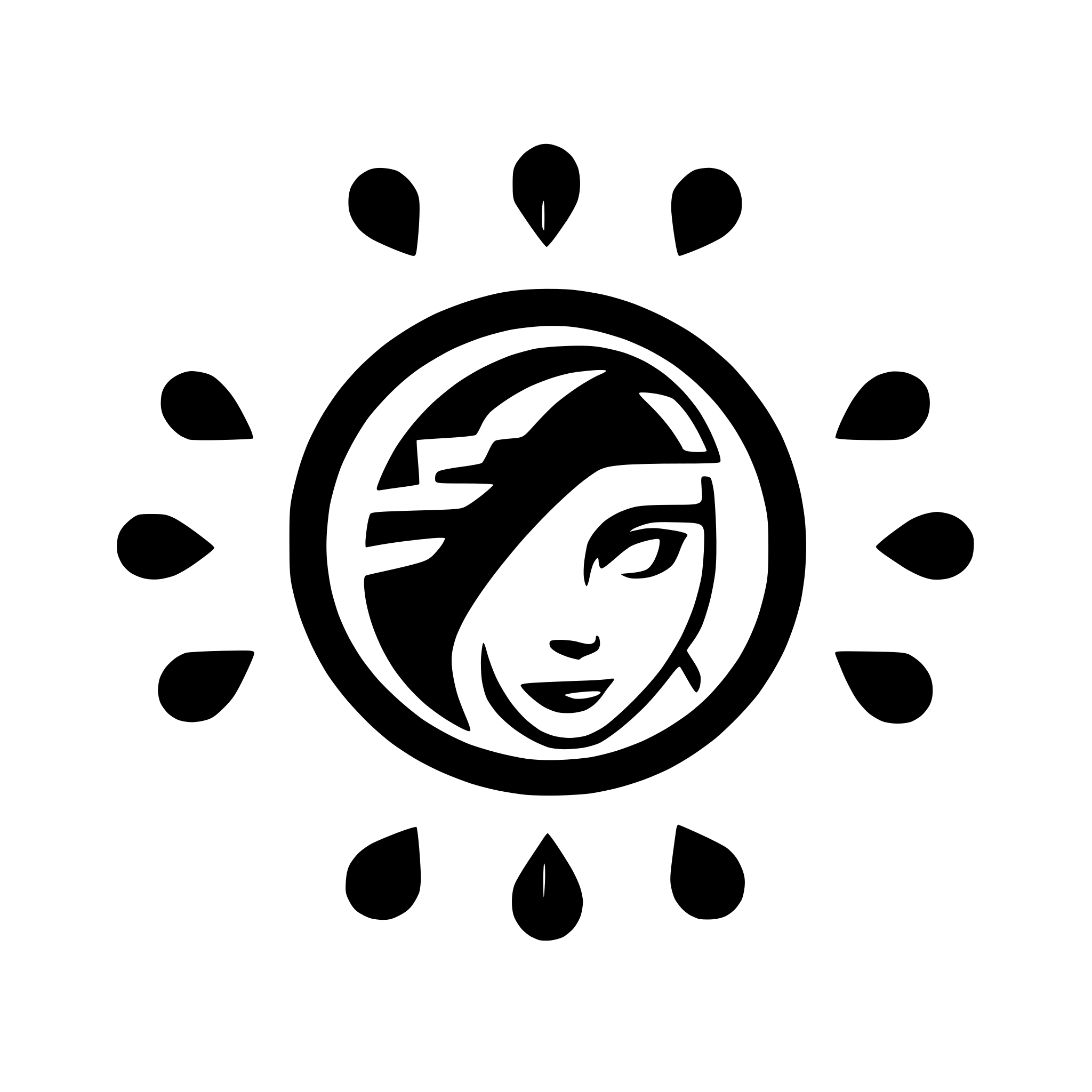 AI-generated SVG of a oriental pattern assassins logo