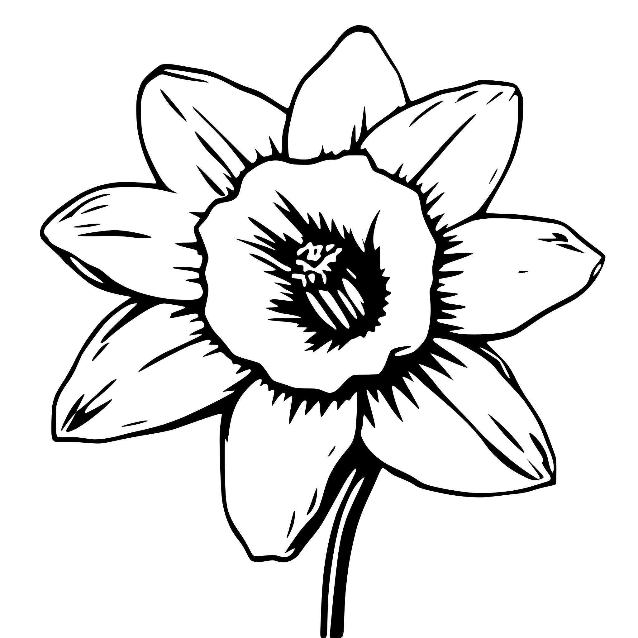 AI-generated SVG of a Head of a daffodil