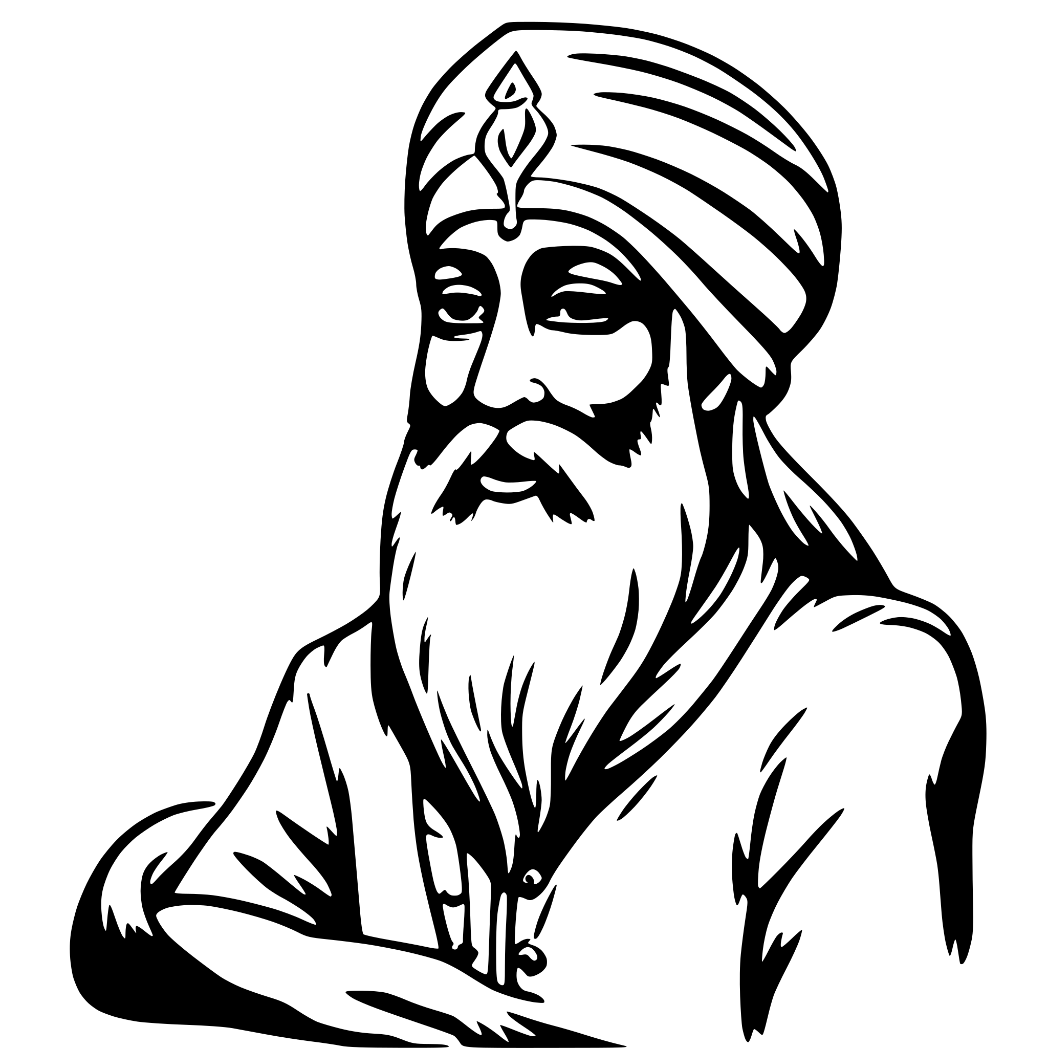 AI-generated SVG of 'Guru Nanak'