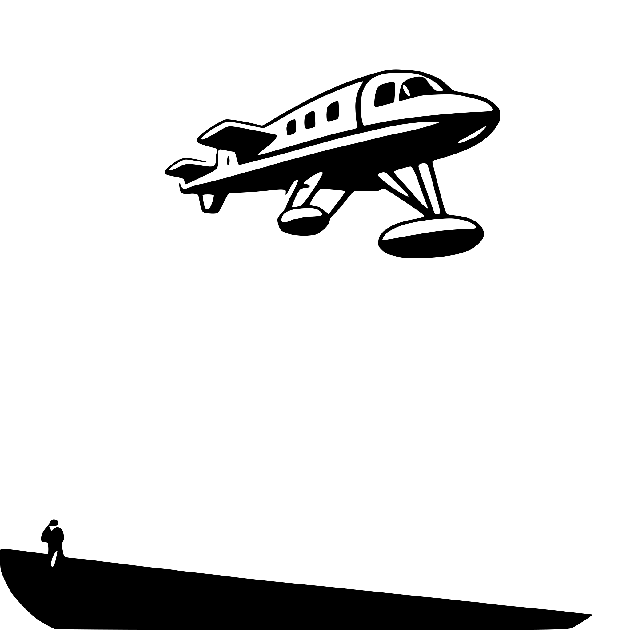 AI-generated SVG of a parachuting from plane