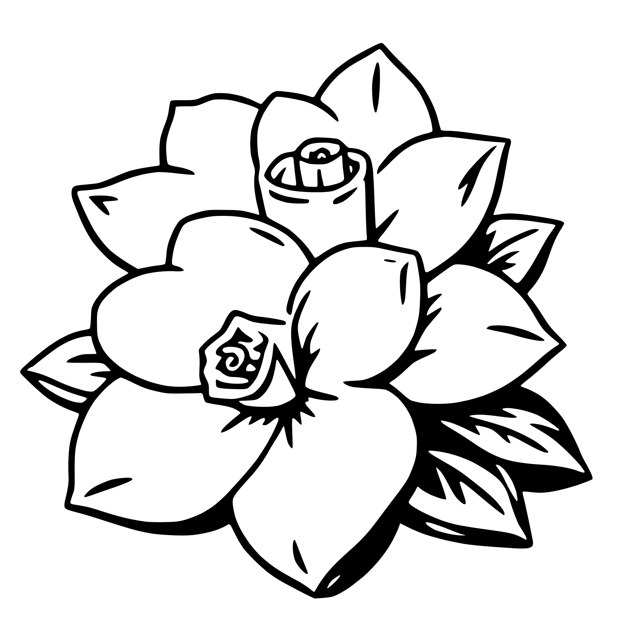 AI-generated SVG of 'gardenia'