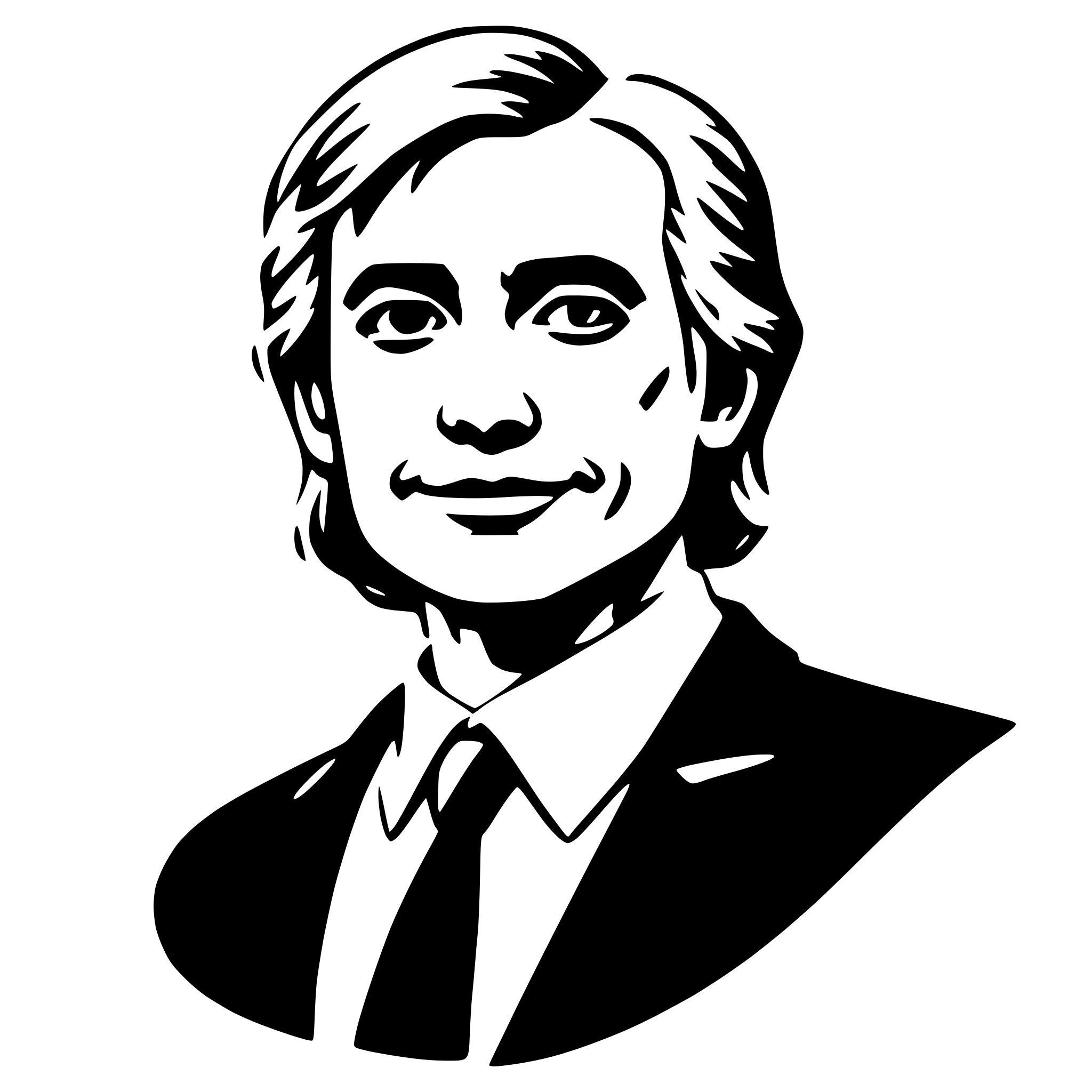 AI-generated SVG of a politician