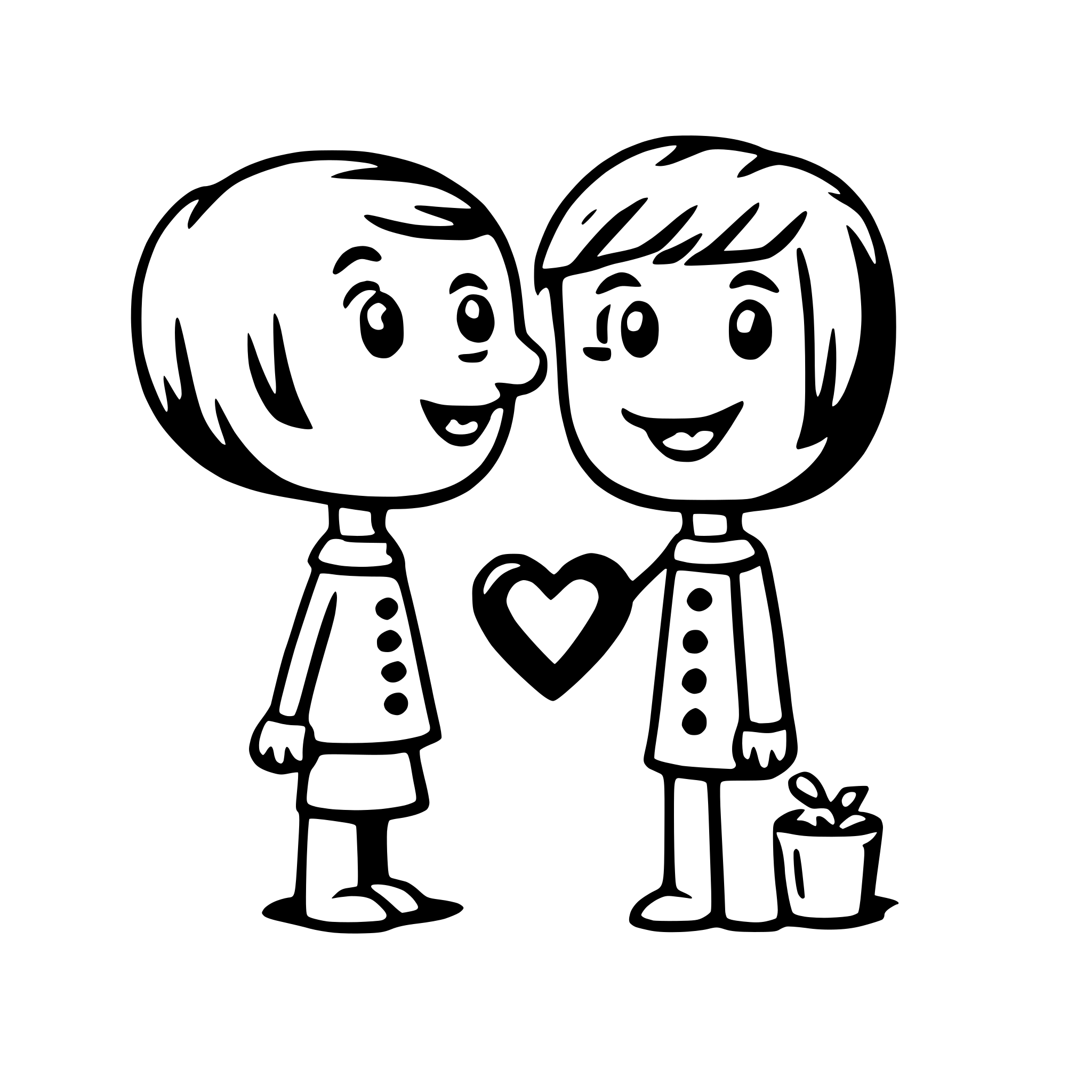 AI-generated SVG of a love doodles