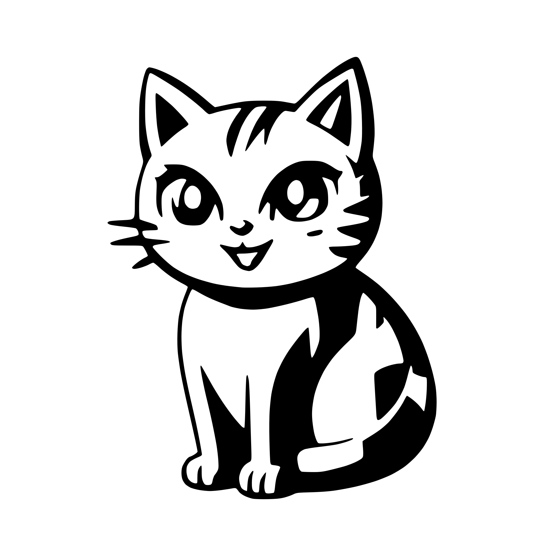 AI-generated SVG of 'cat'