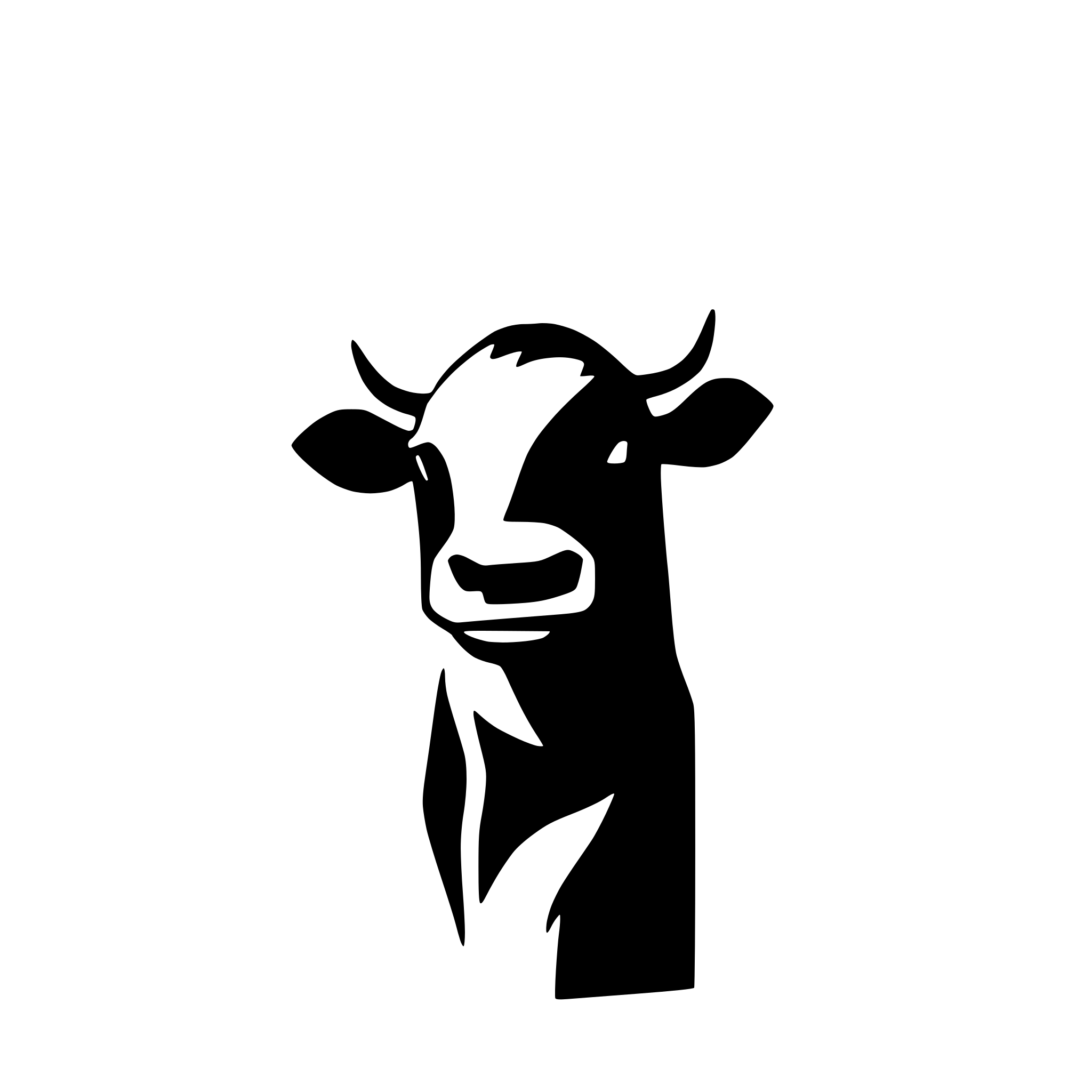 AI-generated SVG of 'cow silhouette minimalist'
