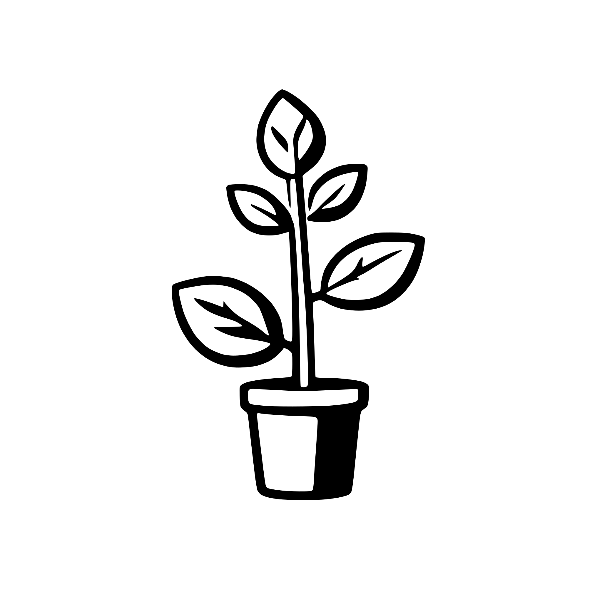 AI-generated SVG of 'I need a single plant stem illustrated in svg format. I need it to be of green colour'