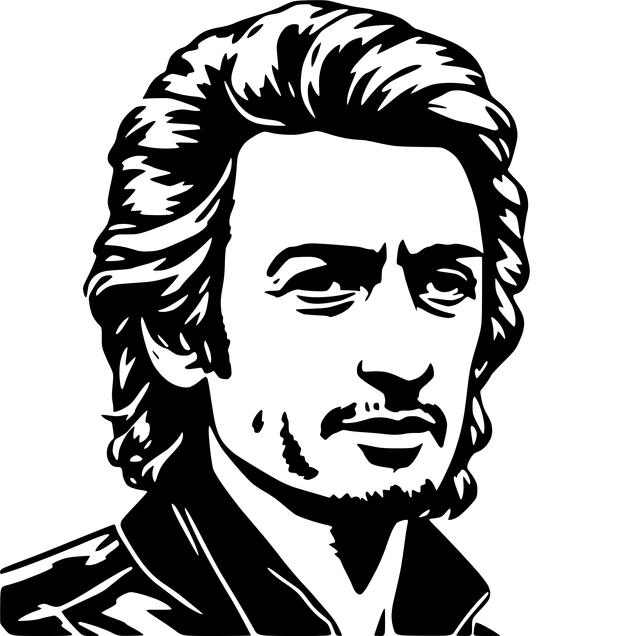 AI-generated SVG of a Johnny Halliday