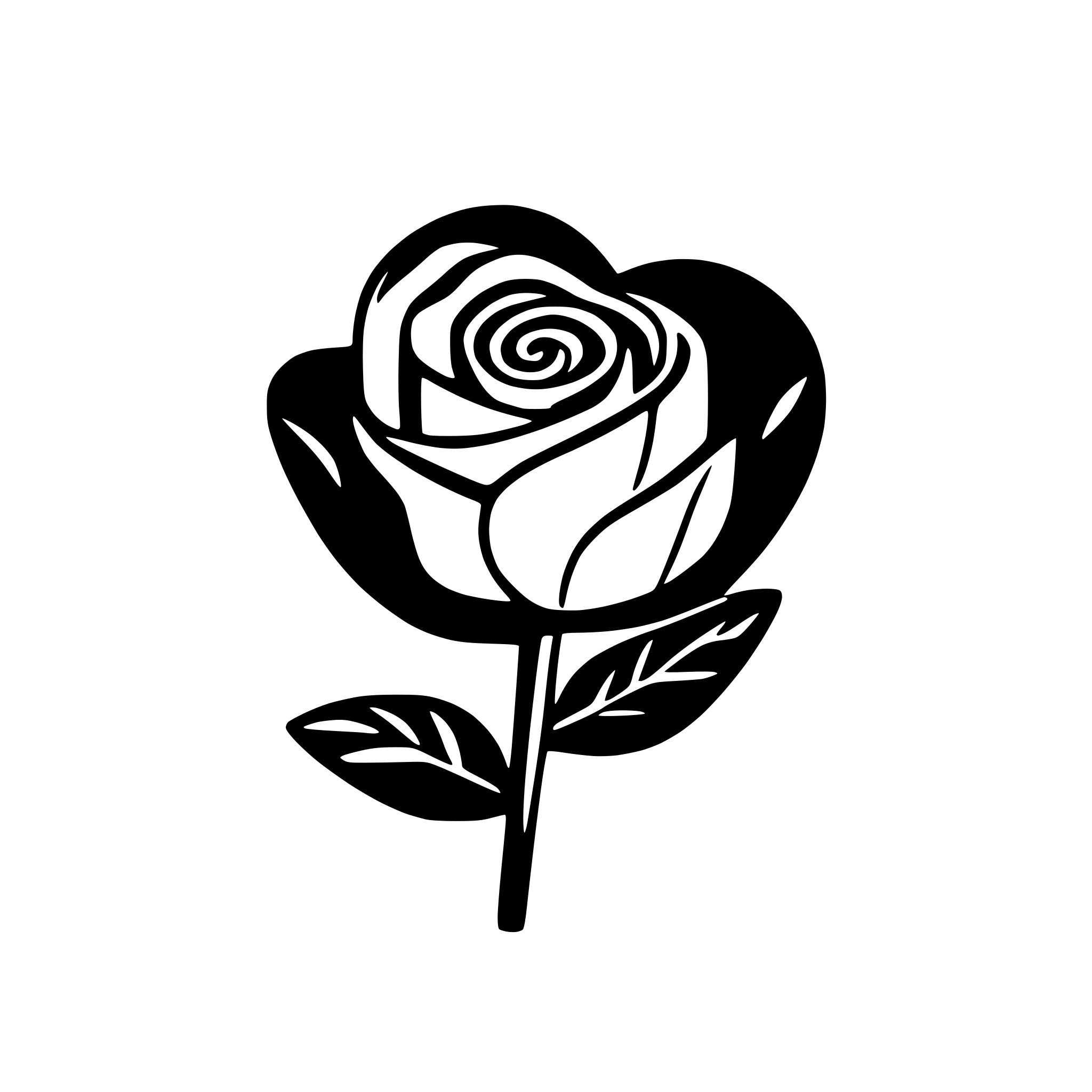 AI-generated SVG of a rose in heart
