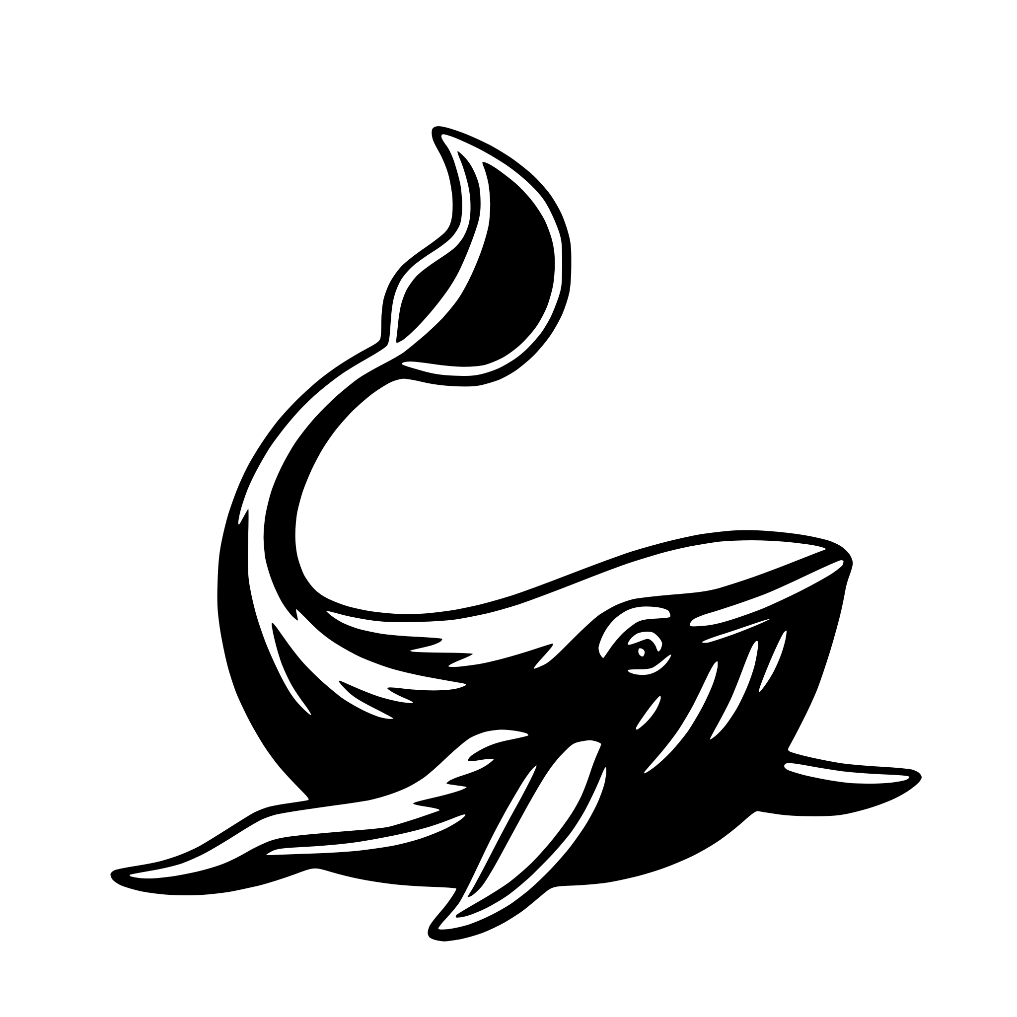 AI-generated SVG of 'whale with tail'