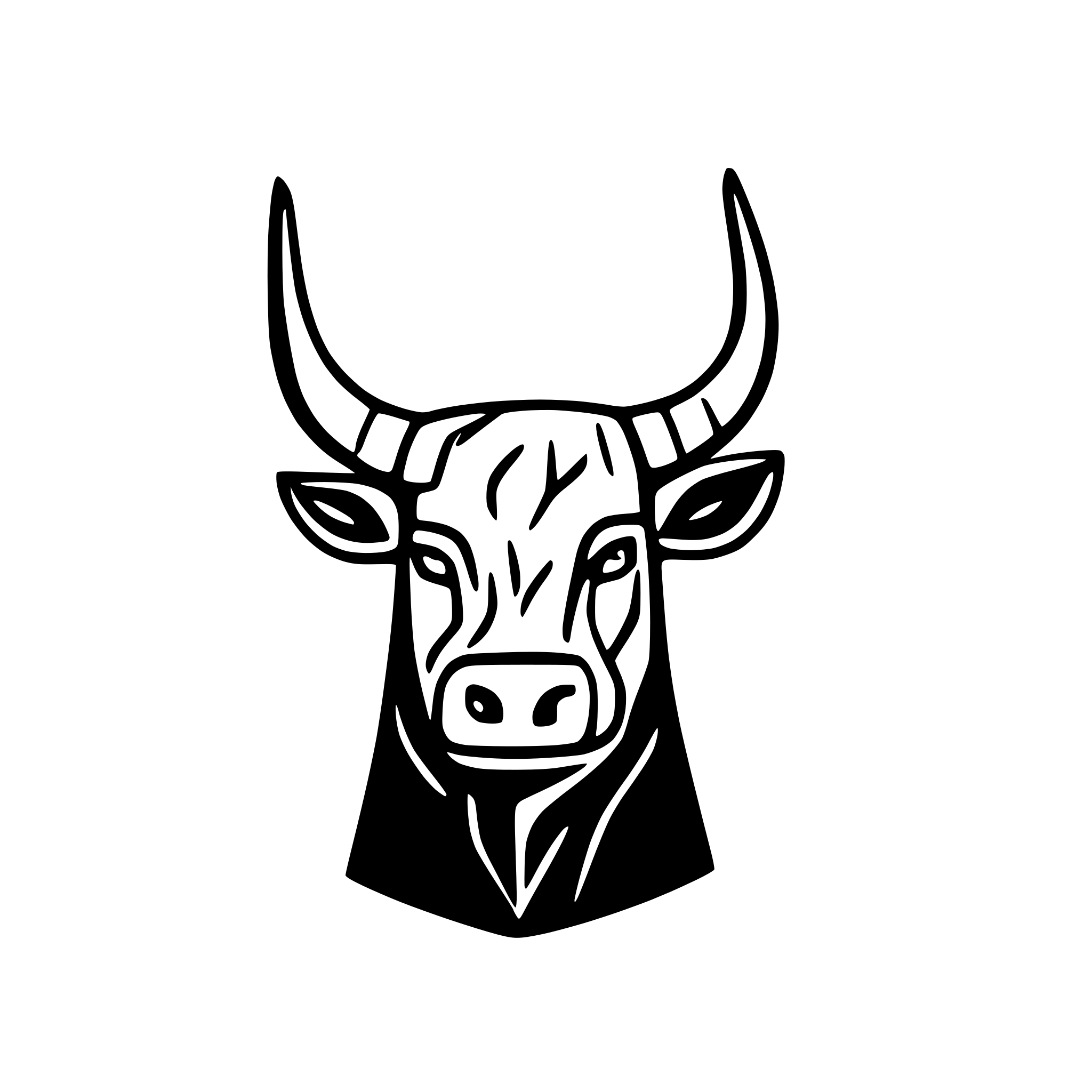 AI-generated SVG of 'viking combined with bull'