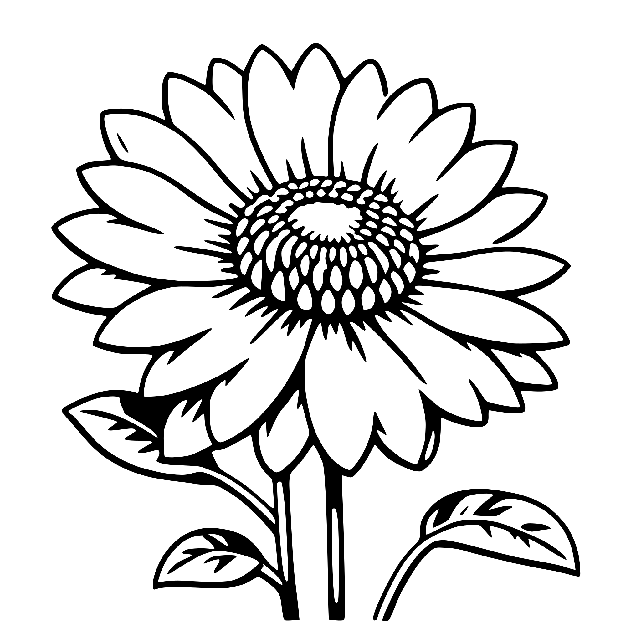 AI-generated SVG of a chrysanthemum