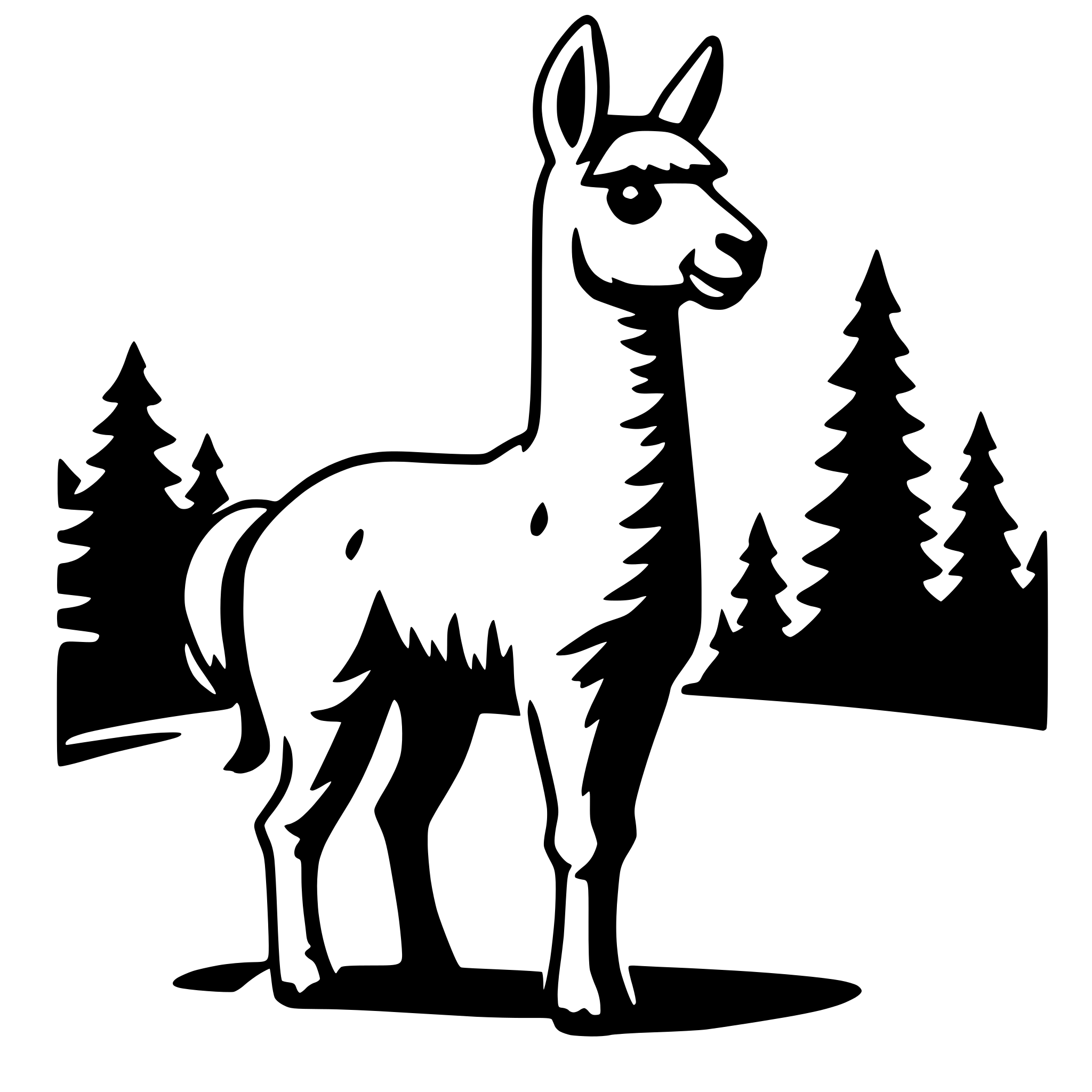 AI-generated SVG of a llama