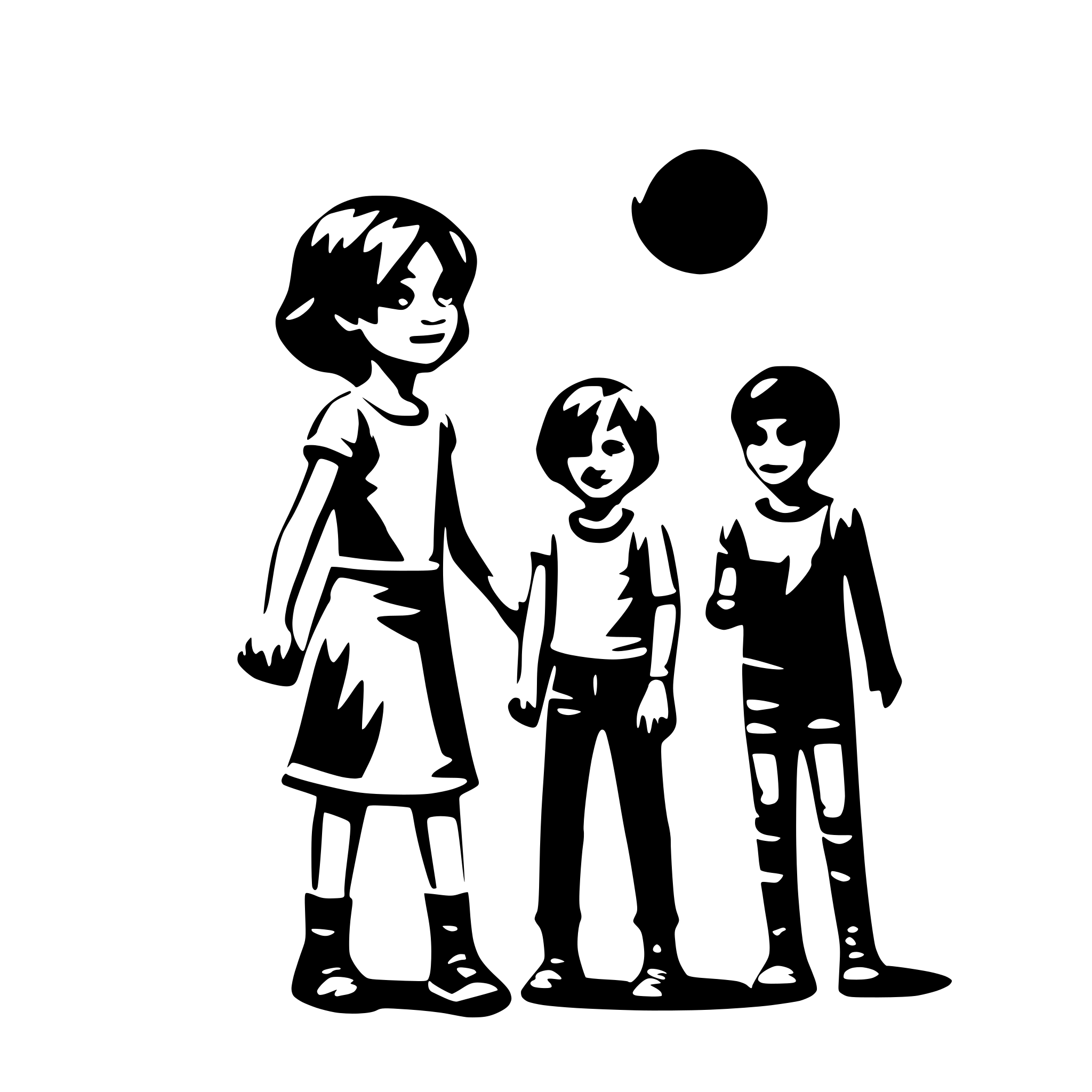 AI-generated SVG of a Children all over the world