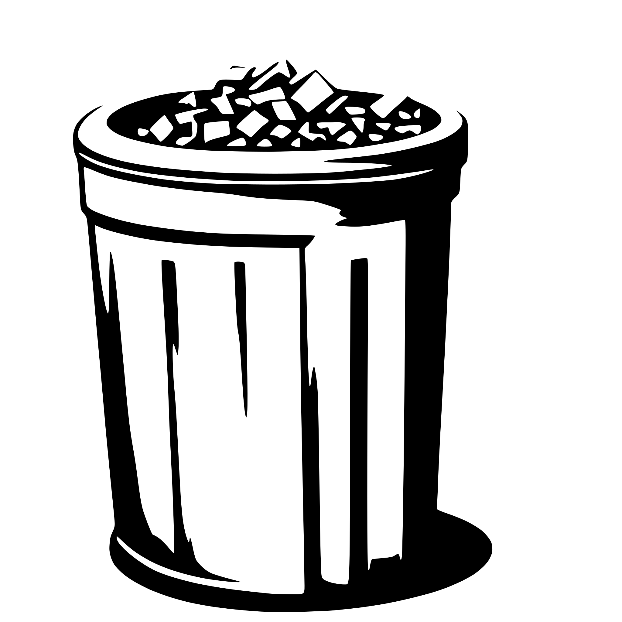 AI-generated SVG of a data nodes entering a trash bin