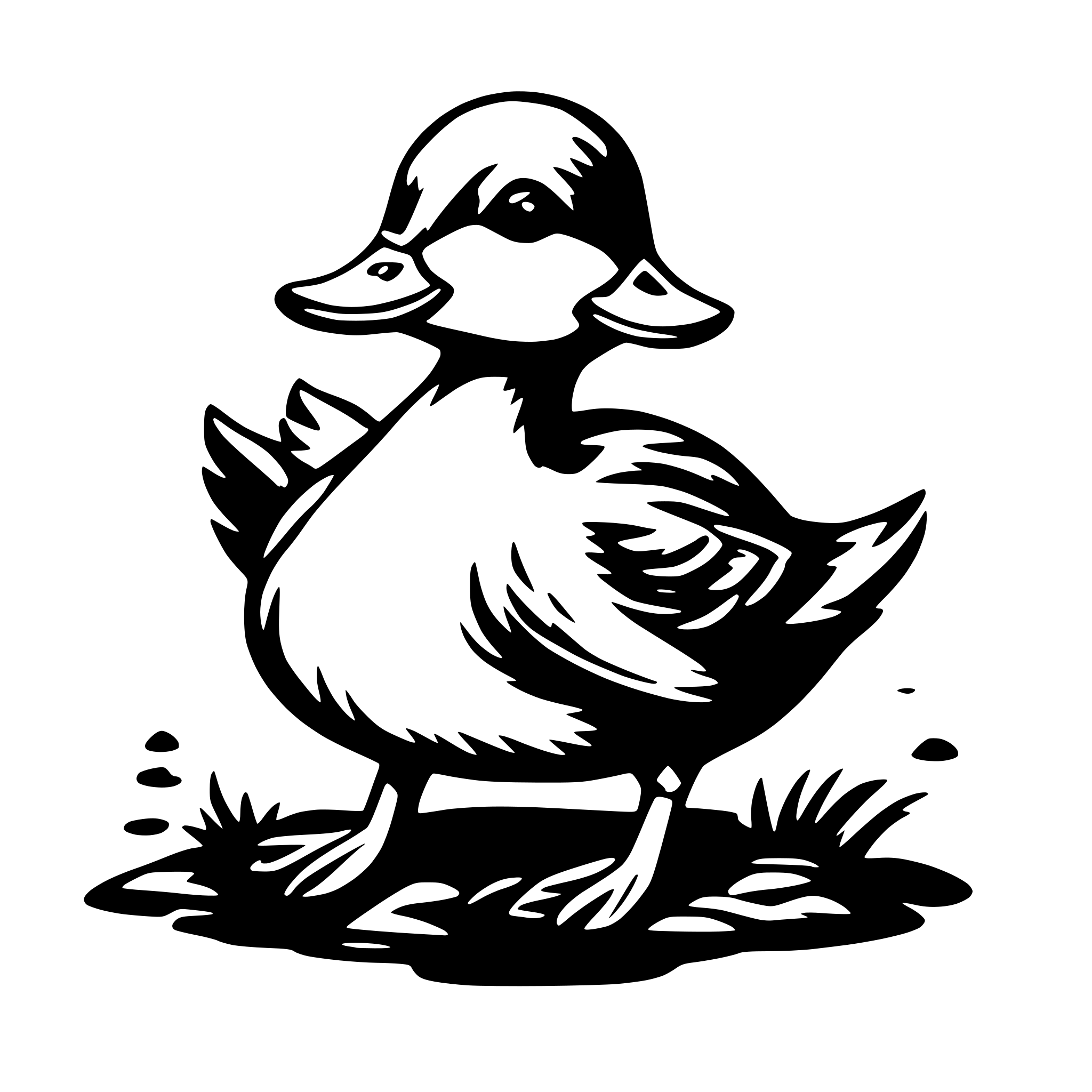AI-generated SVG of 'duckling'