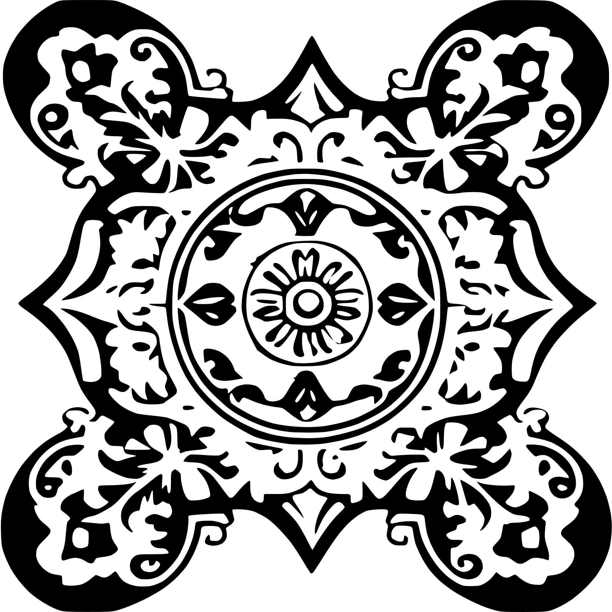 AI-generated SVG of a symmetric talavera