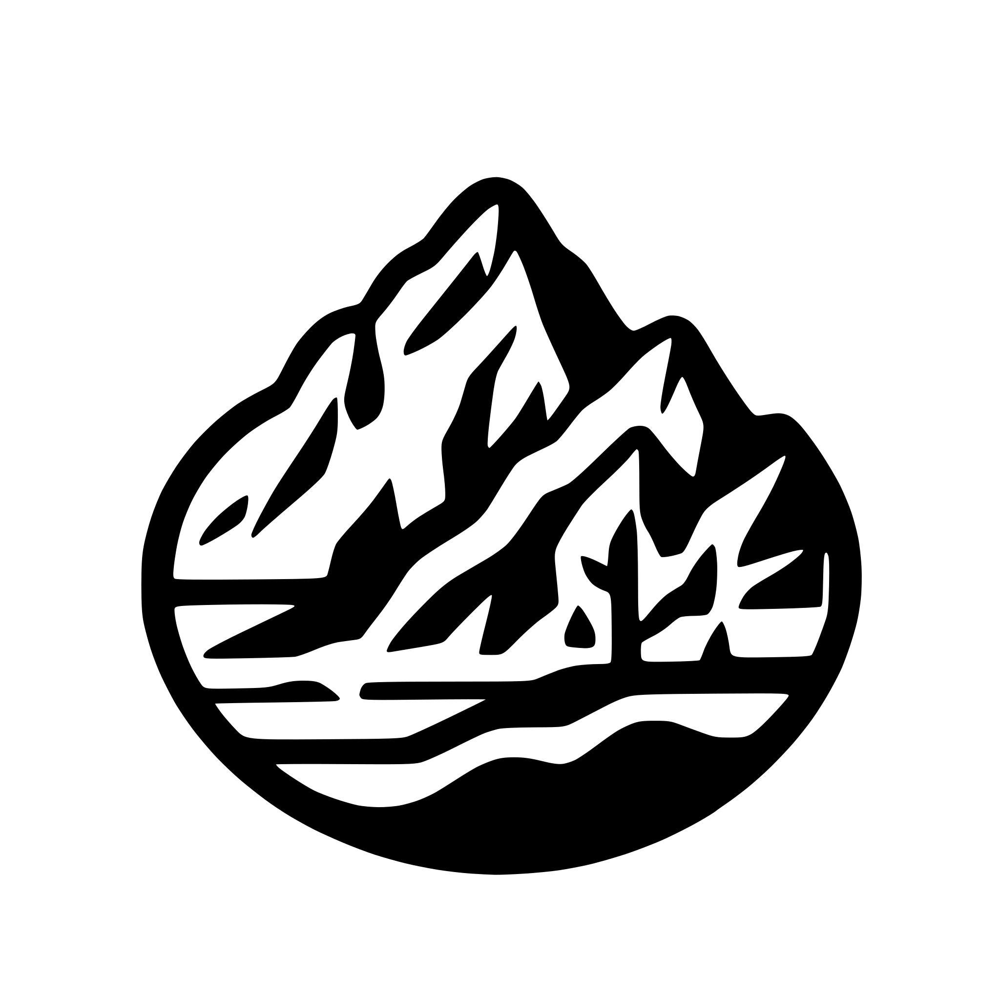 AI-generated SVG of 'mountains icon lined style'