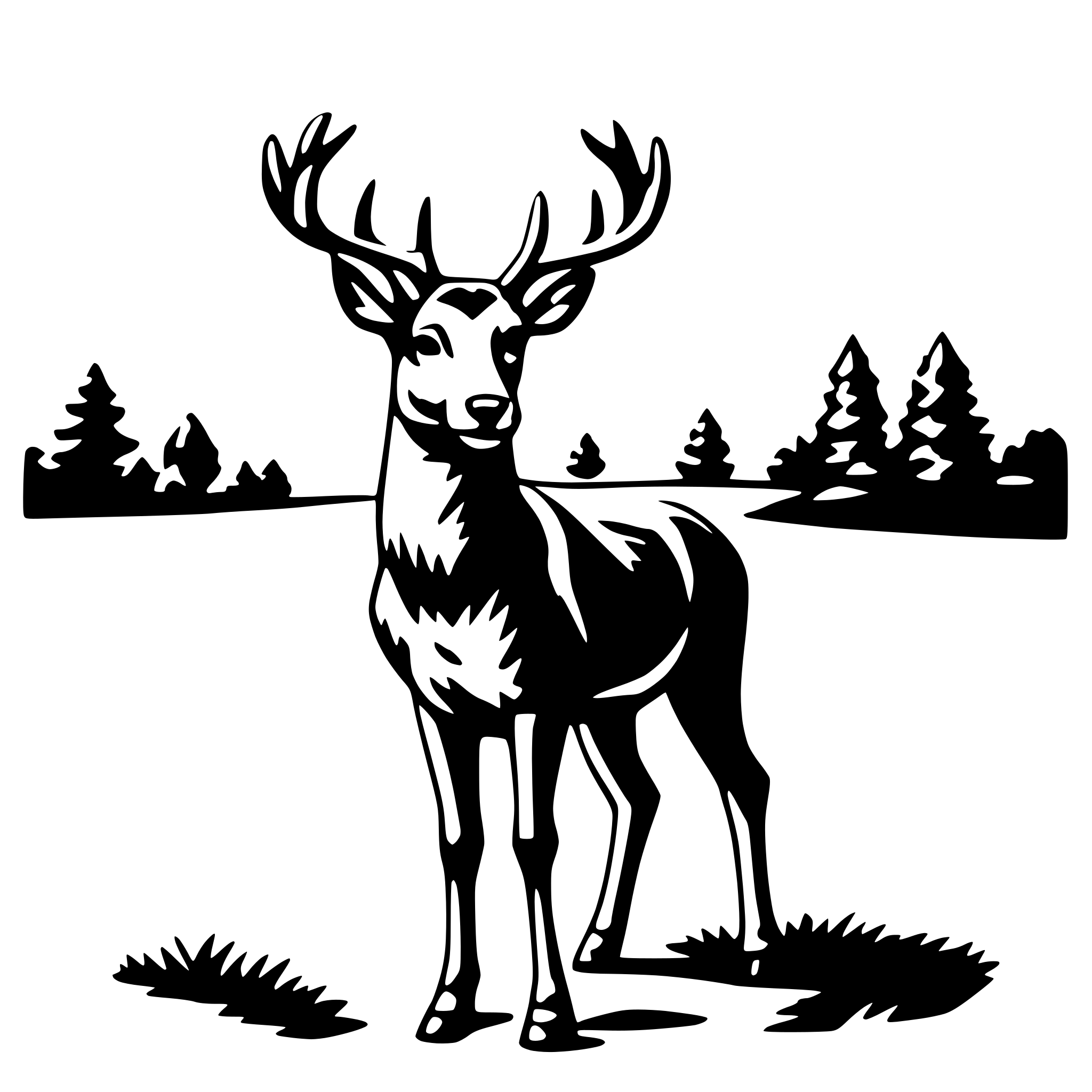 AI-generated SVG of a deer in clearing