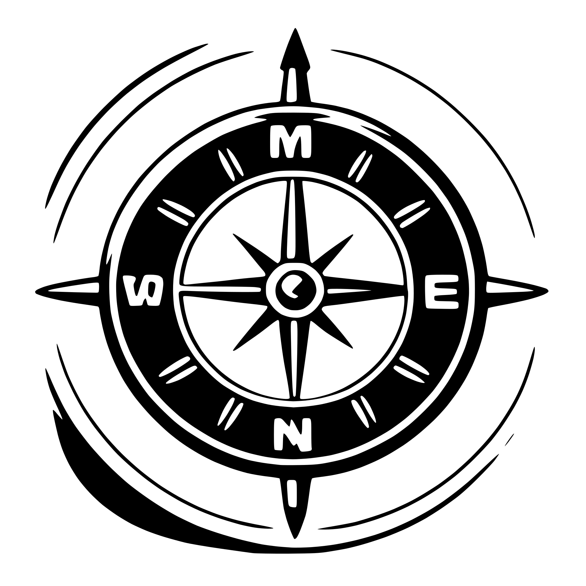 AI-generated SVG of 'nature compass'