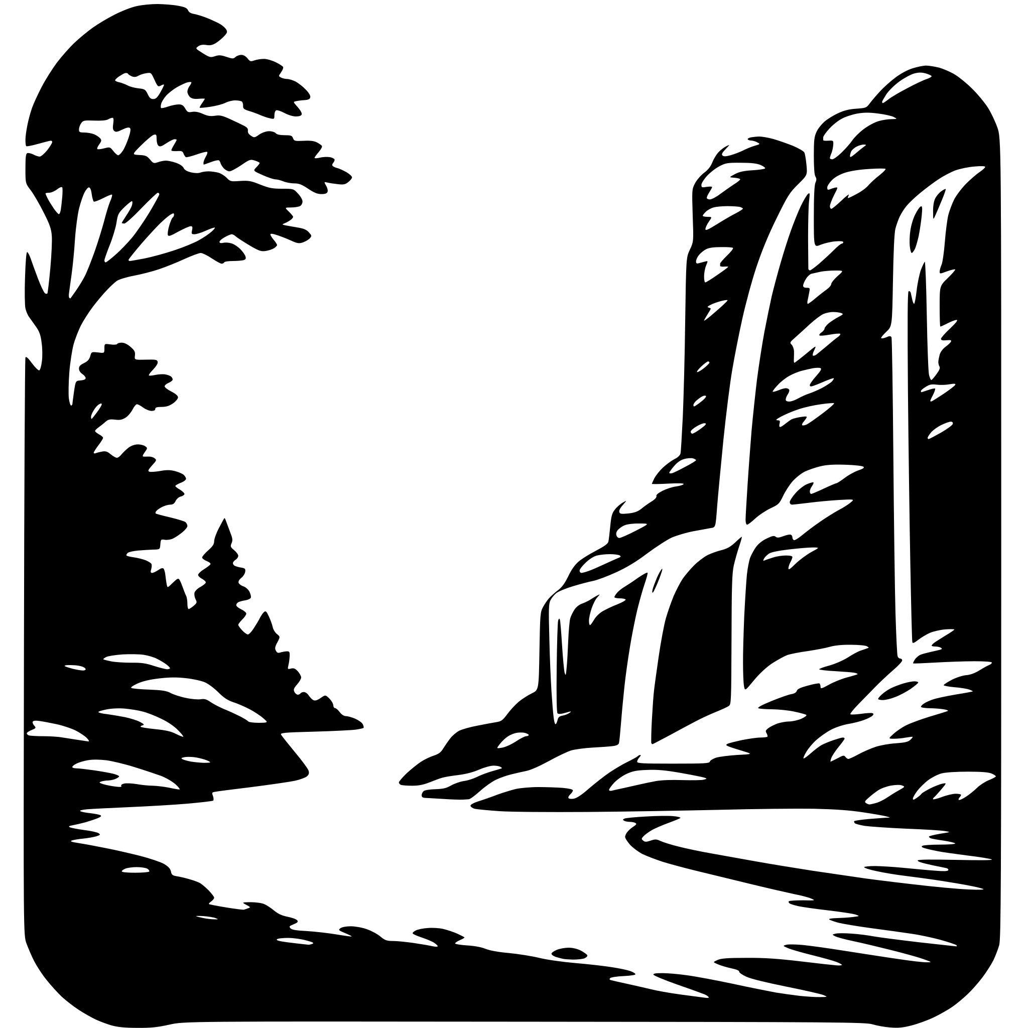 AI-generated SVG of 'waterfall mist'