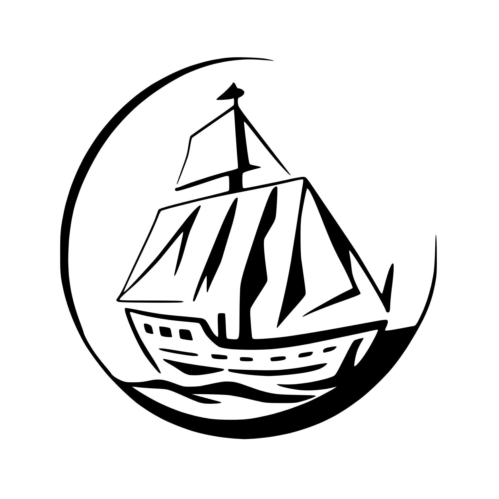 AI-generated SVG of a sailing ship on rough seas