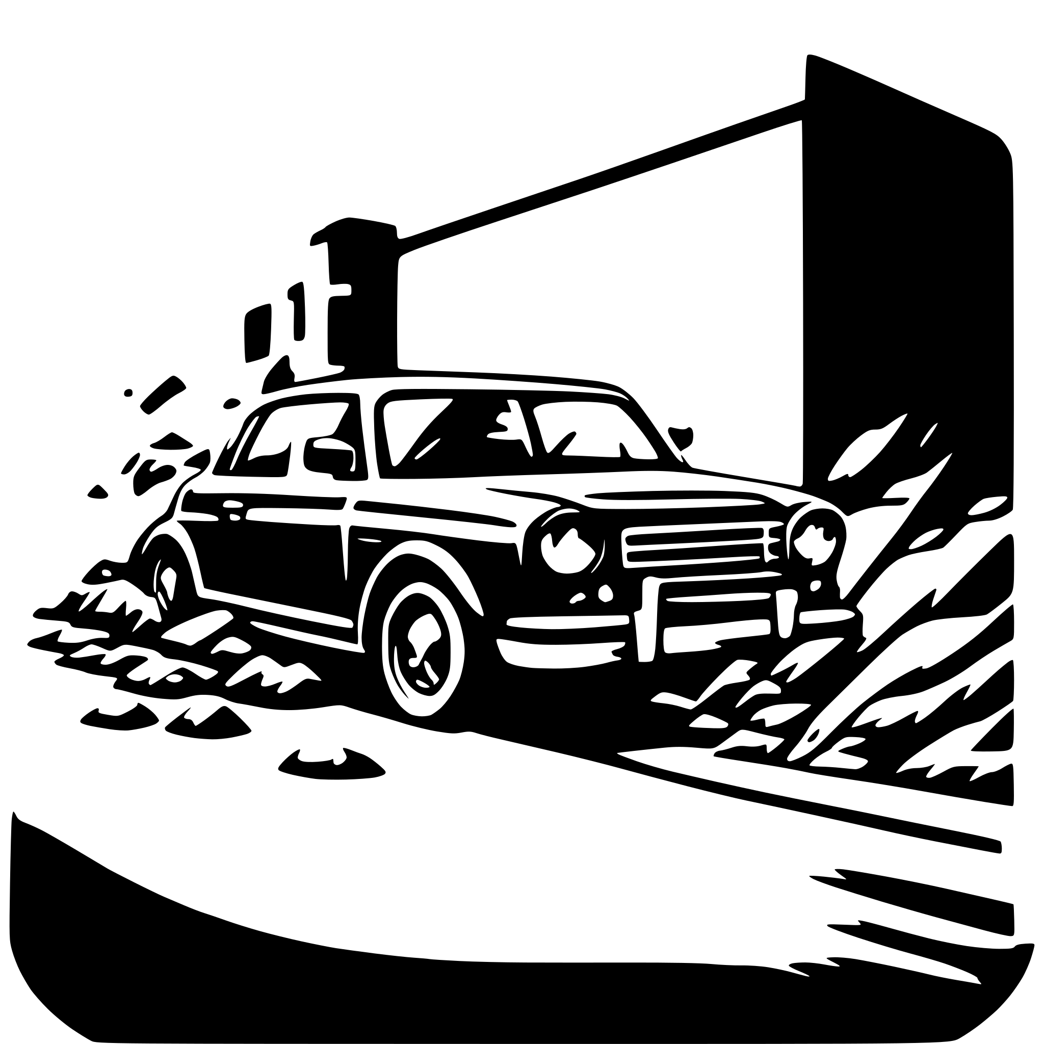 AI-generated SVG of 'car crashes into a wall'
