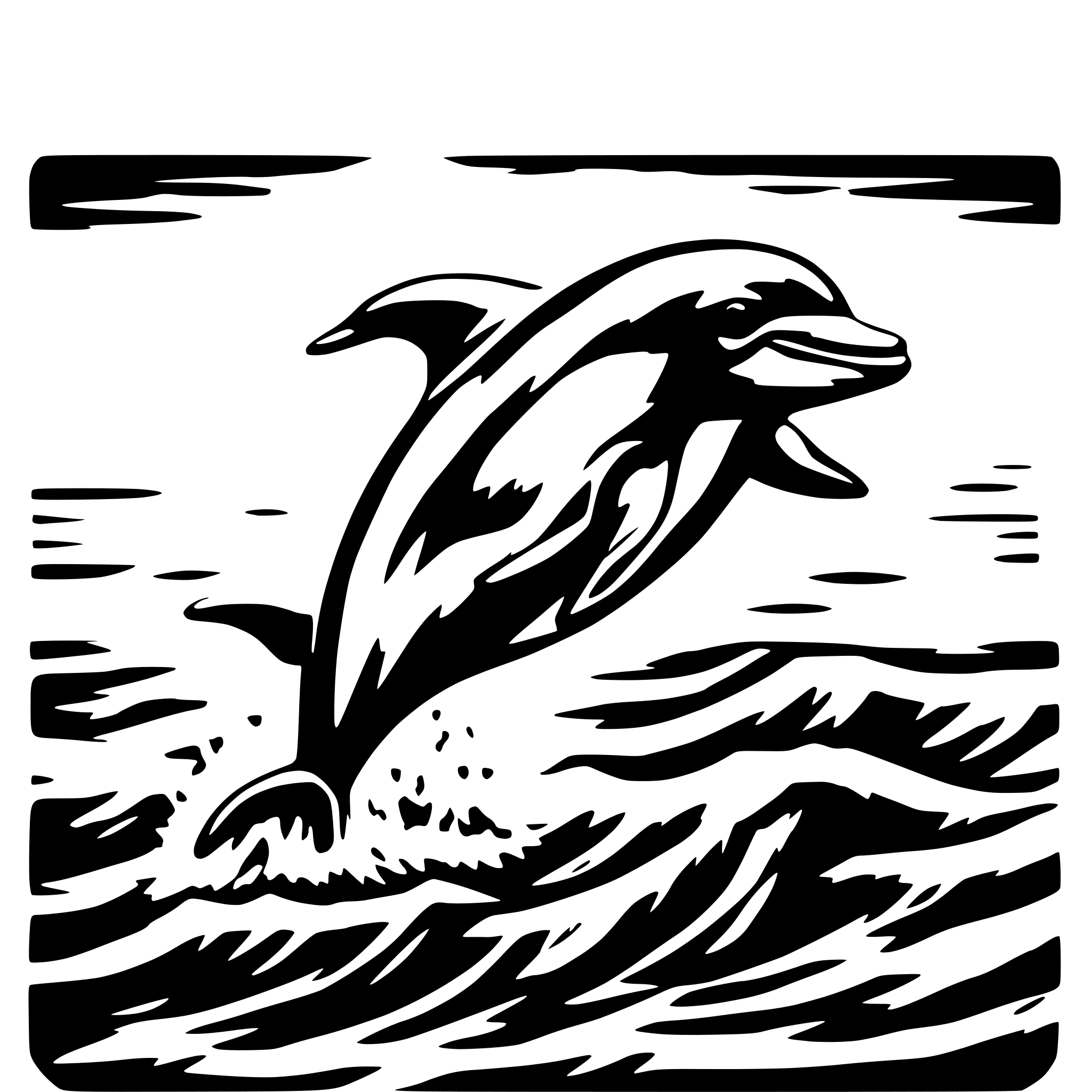 AI-generated SVG of 'A dolphin leaping out of the ocean at sunset'