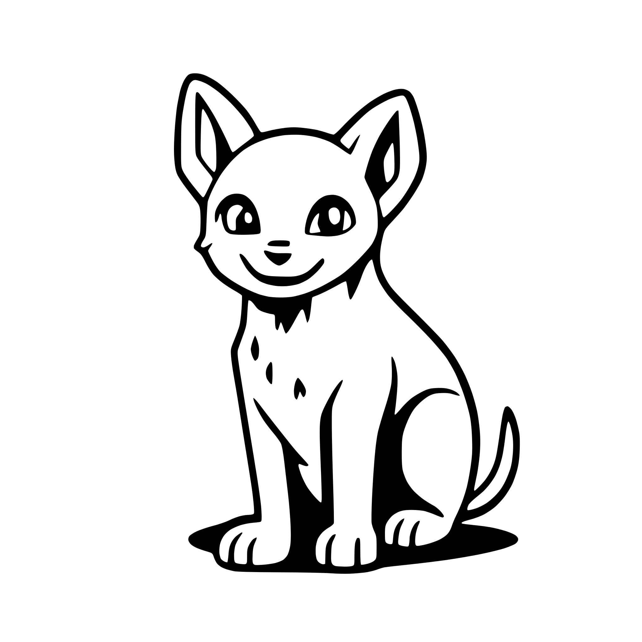 AI-generated SVG of a dog with wagging tail
