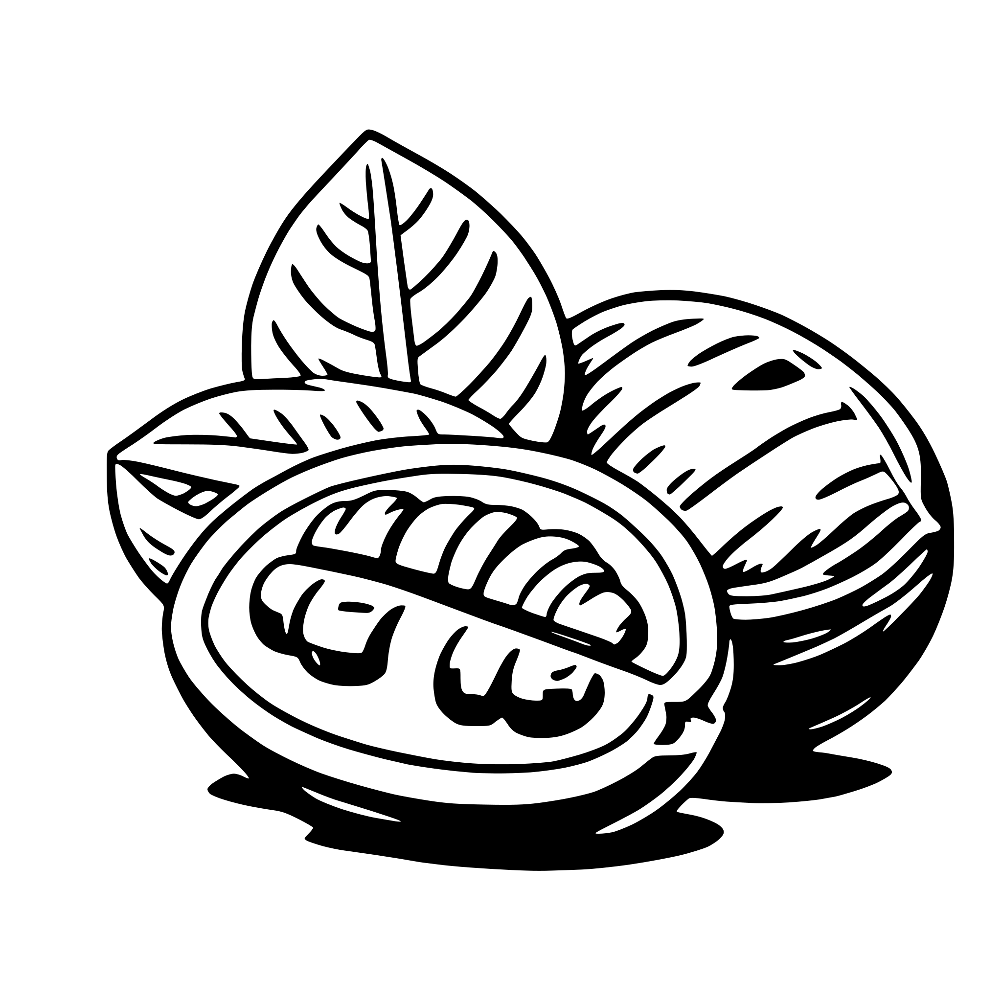 AI-generated SVG of 'walnut'