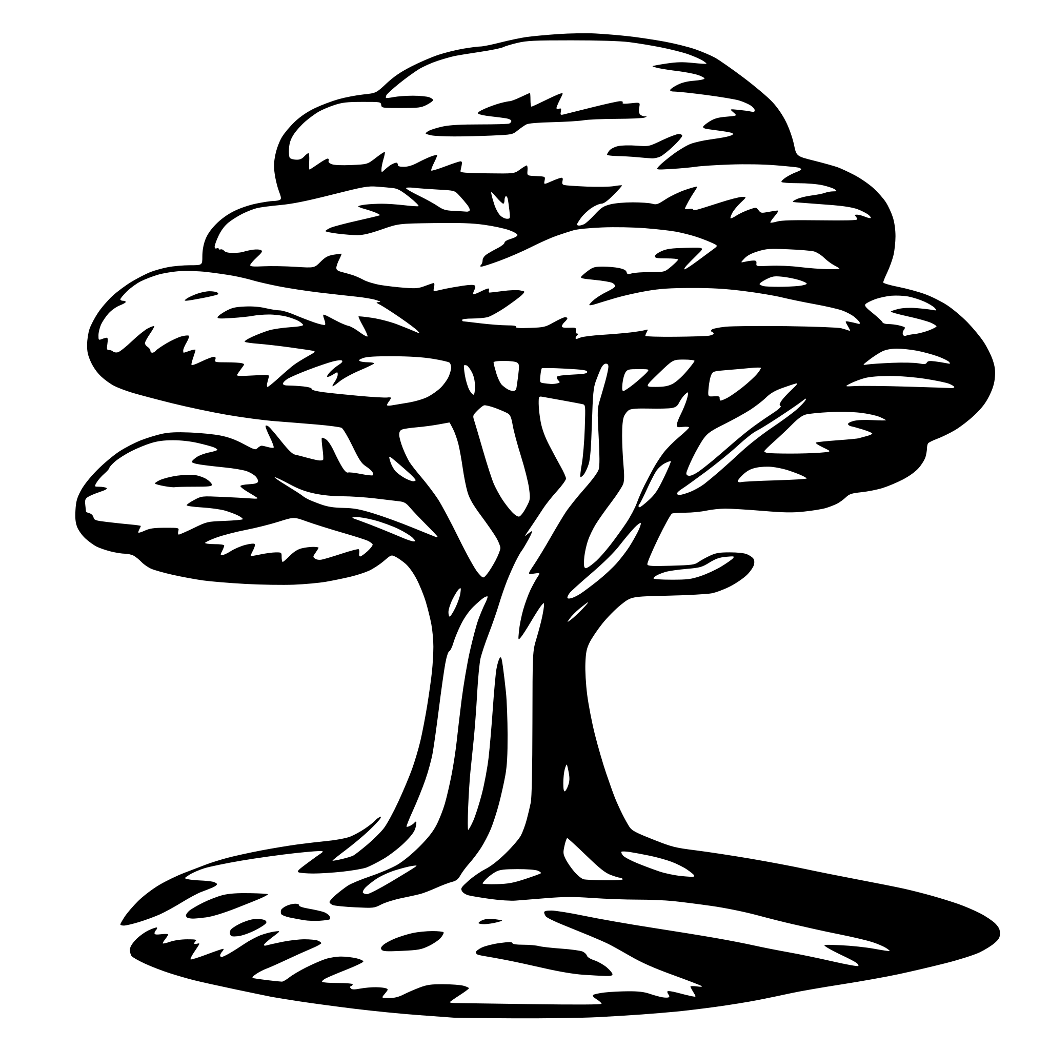 AI-generated SVG of a single african tree