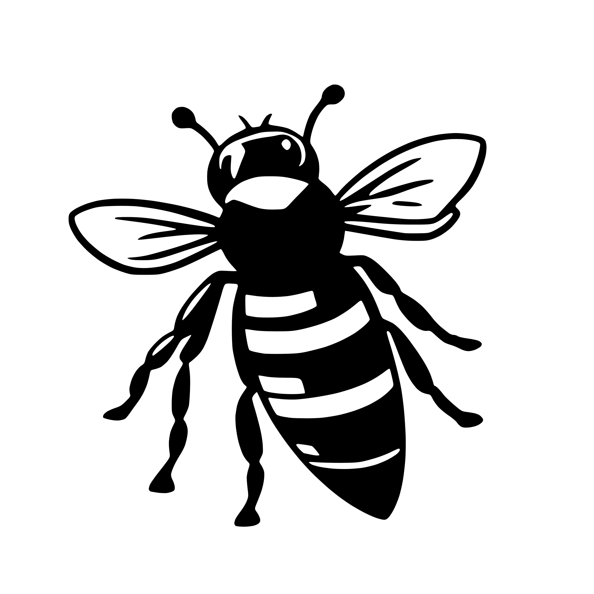 AI-generated SVG of a bee