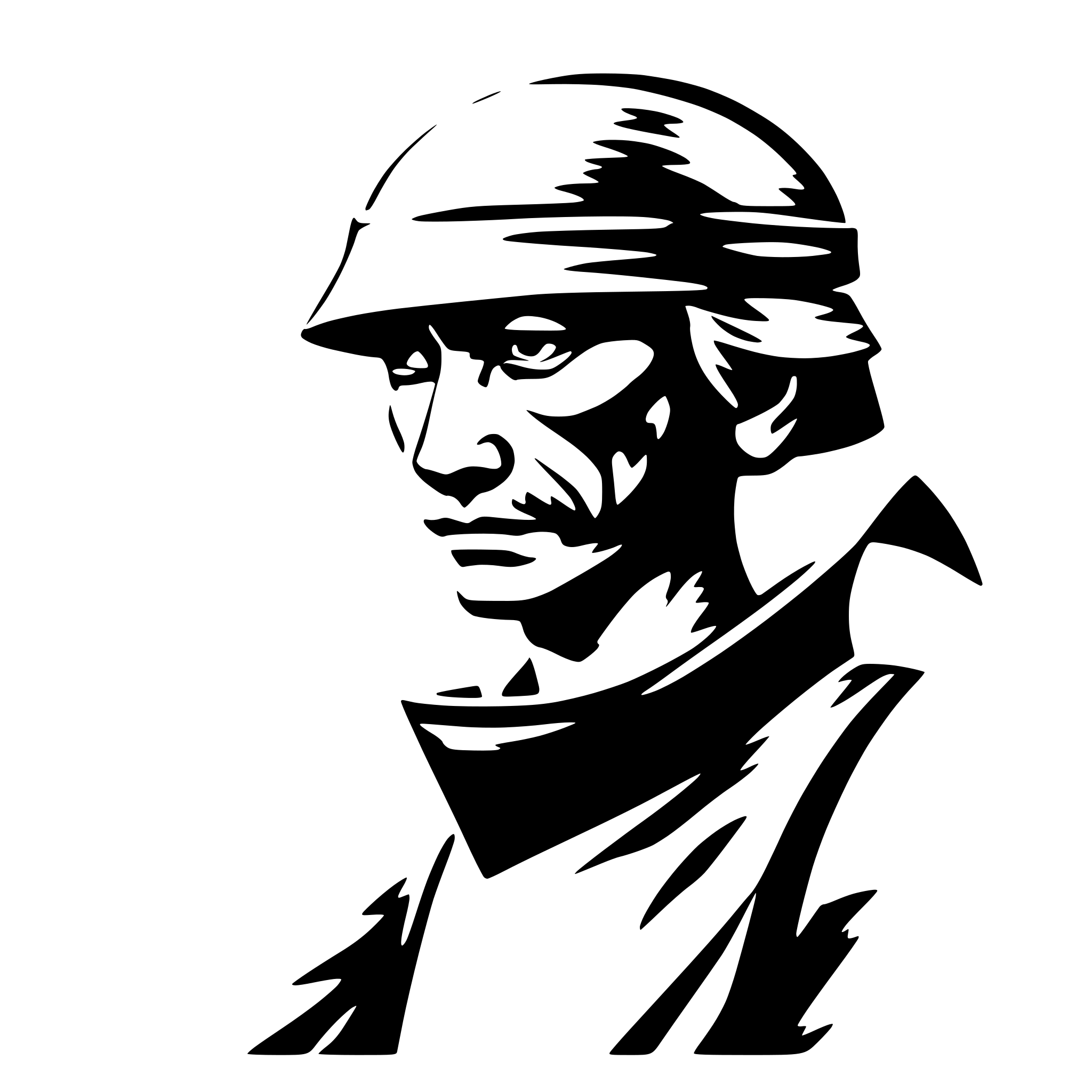 AI-generated SVG of a old samurai, side view, nostalgic