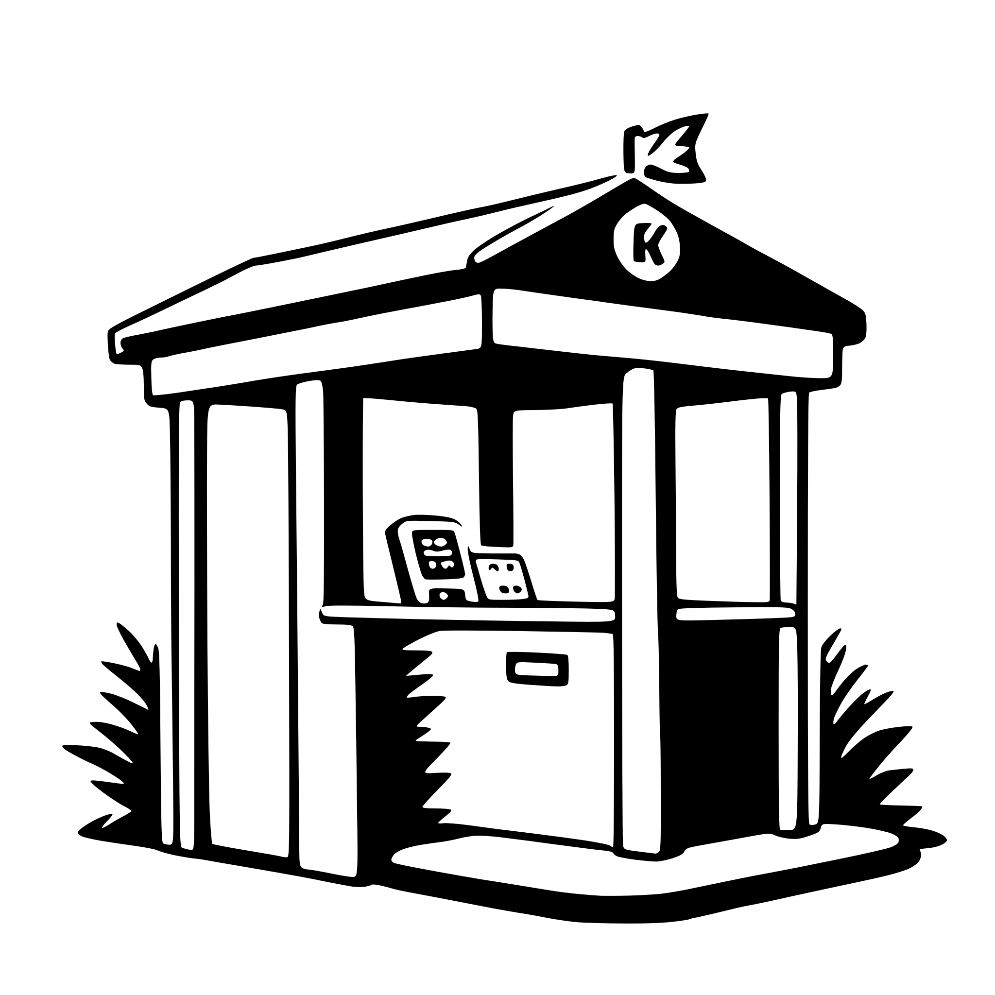 AI-generated SVG of a kiosk