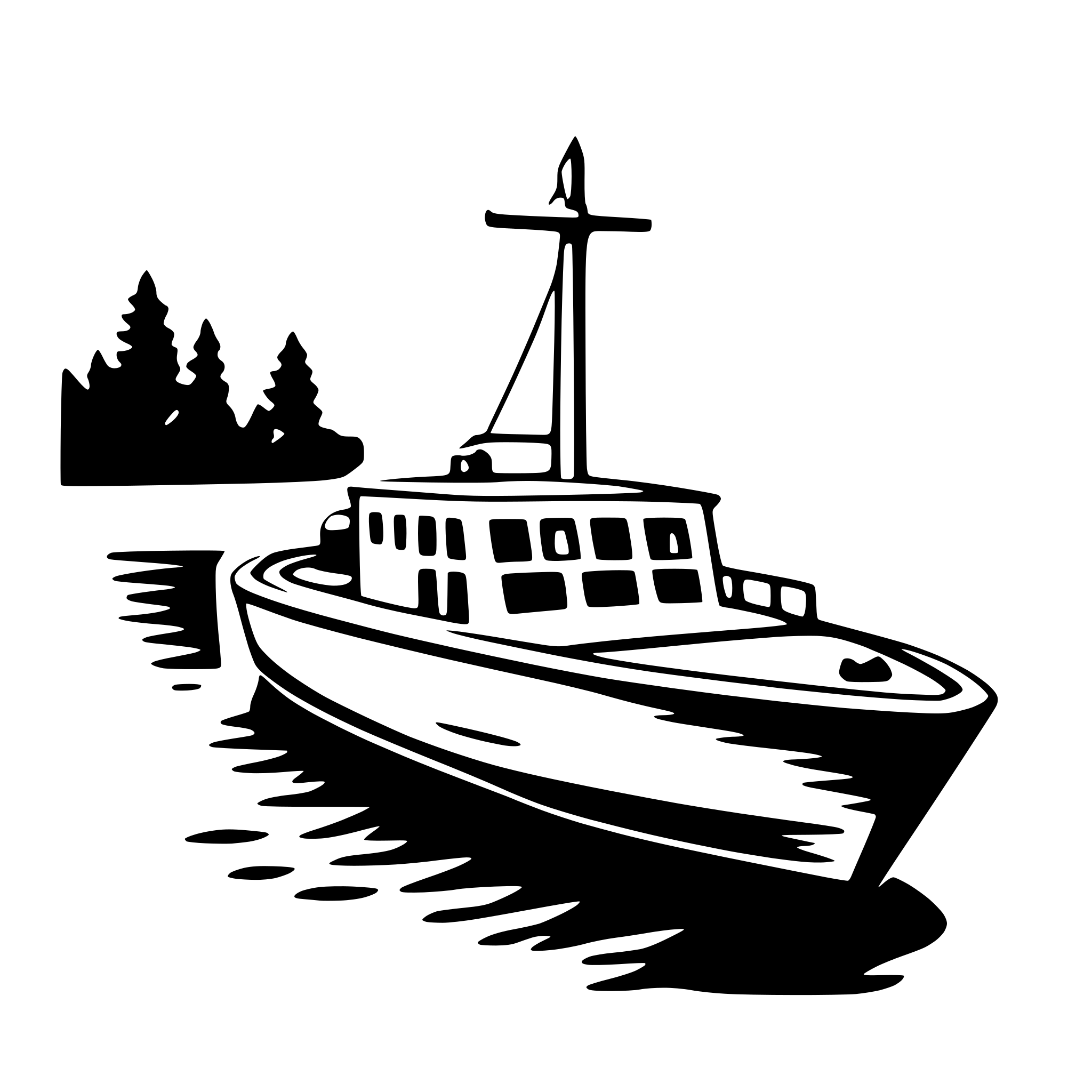 AI-generated SVG of a boat