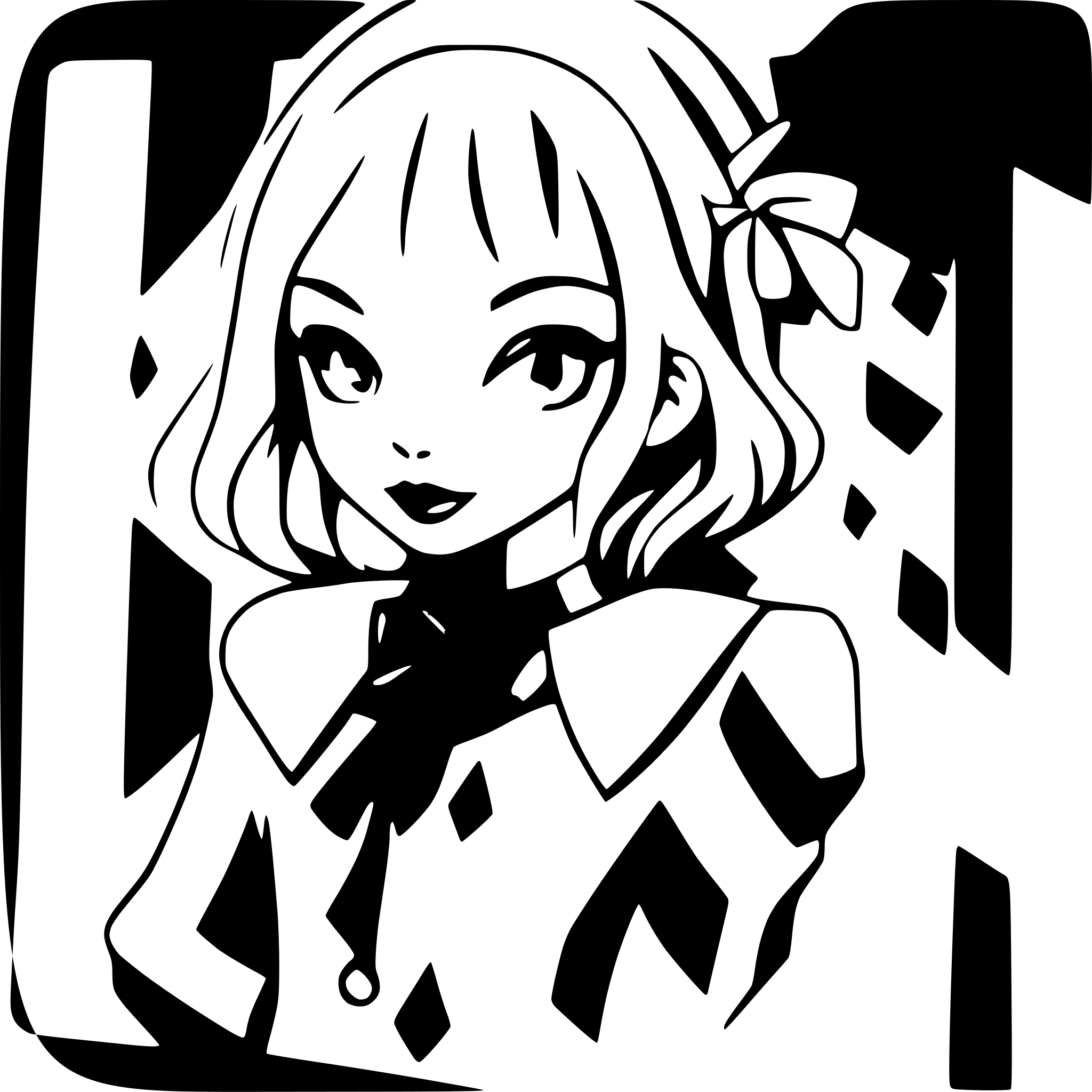 AI-generated SVG of a alice in wonderland red and black