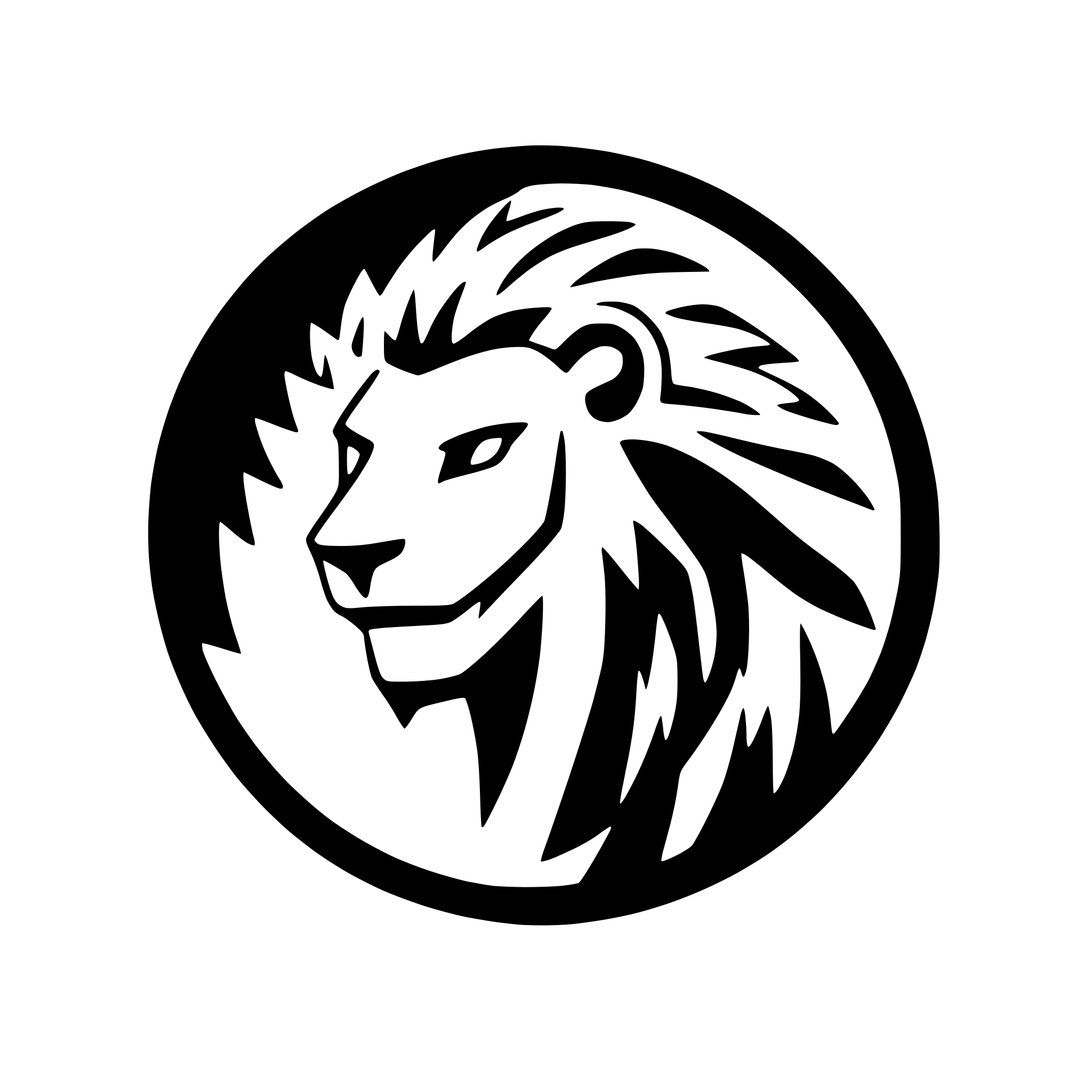 AI-generated SVG of 'minimalist lion with mane'