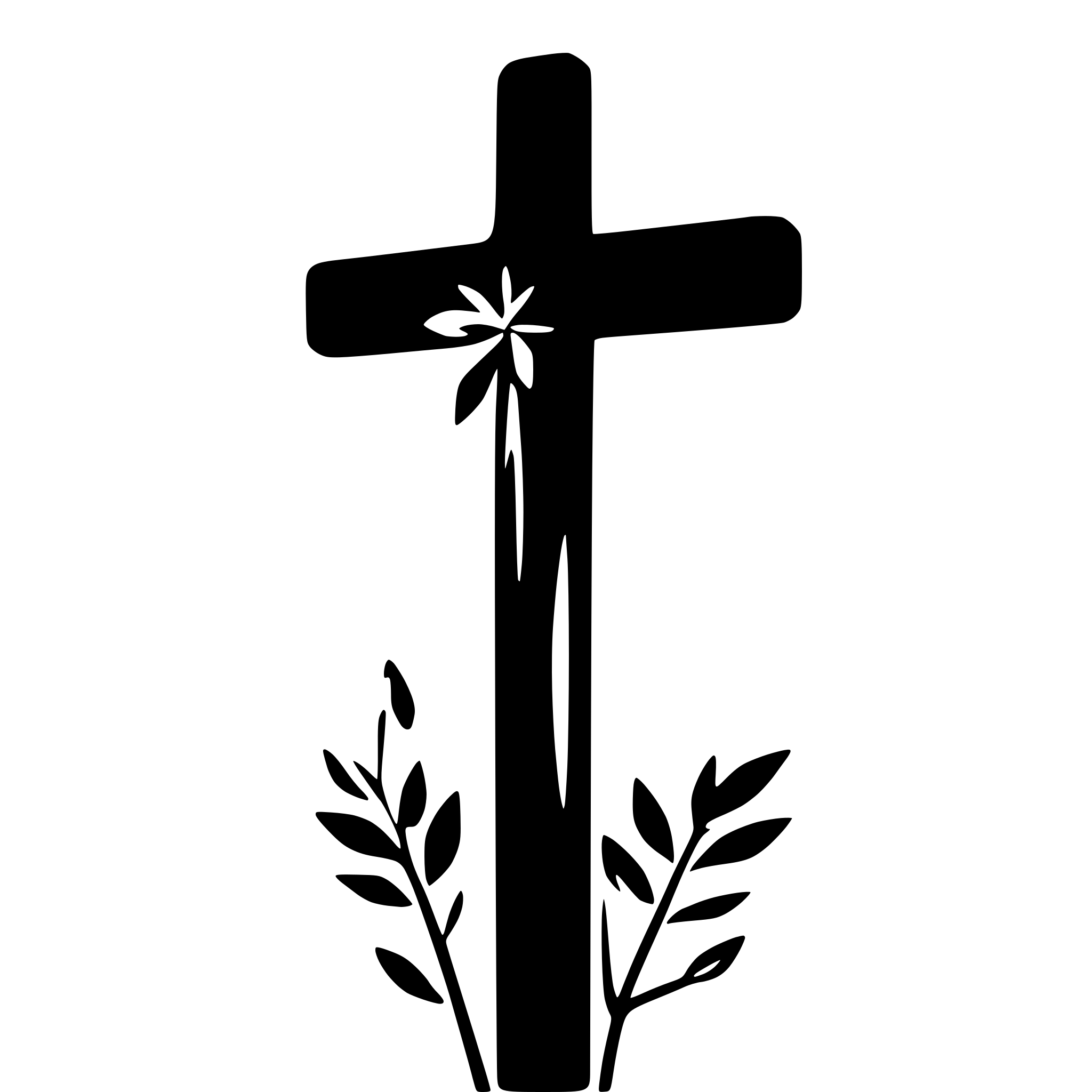 AI-generated SVG of a easter cross and flowers