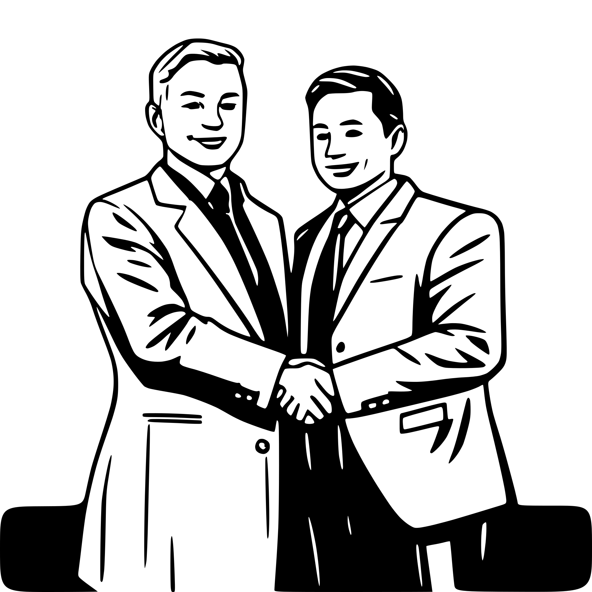 AI-generated SVG of a Trump shakes hand with Elon Musk
