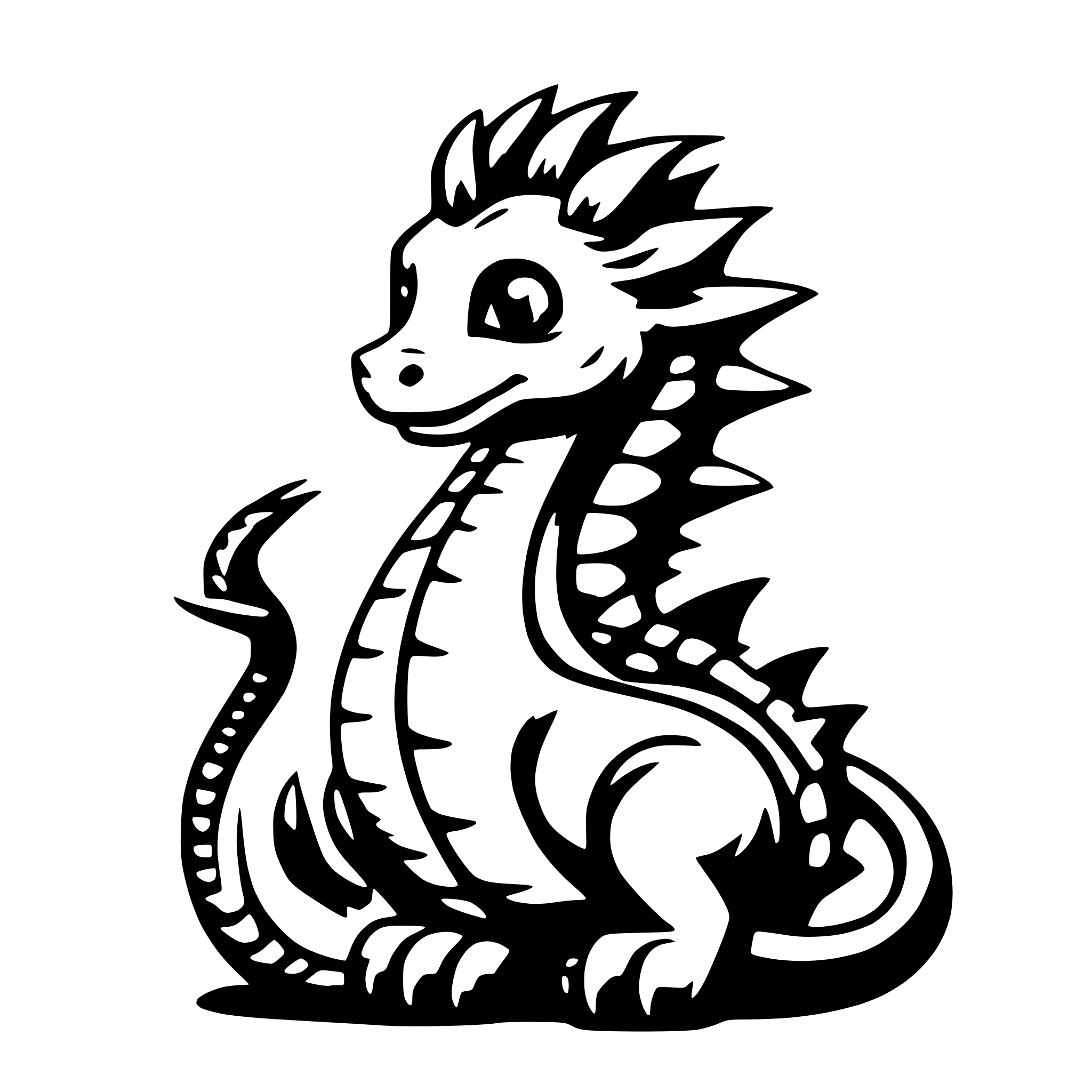 AI-generated SVG of 'cute Japanese dragon'