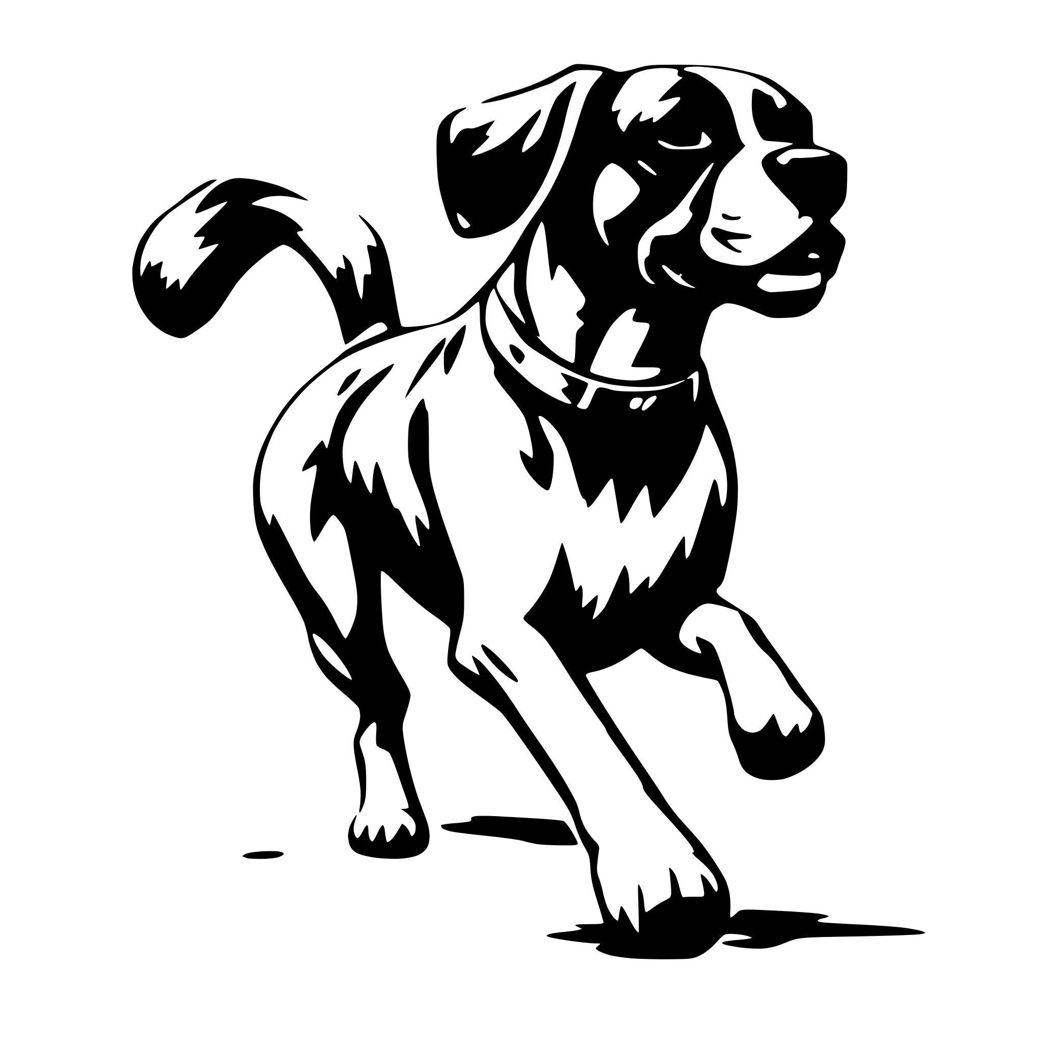 AI-generated SVG of 'boxer dog running'