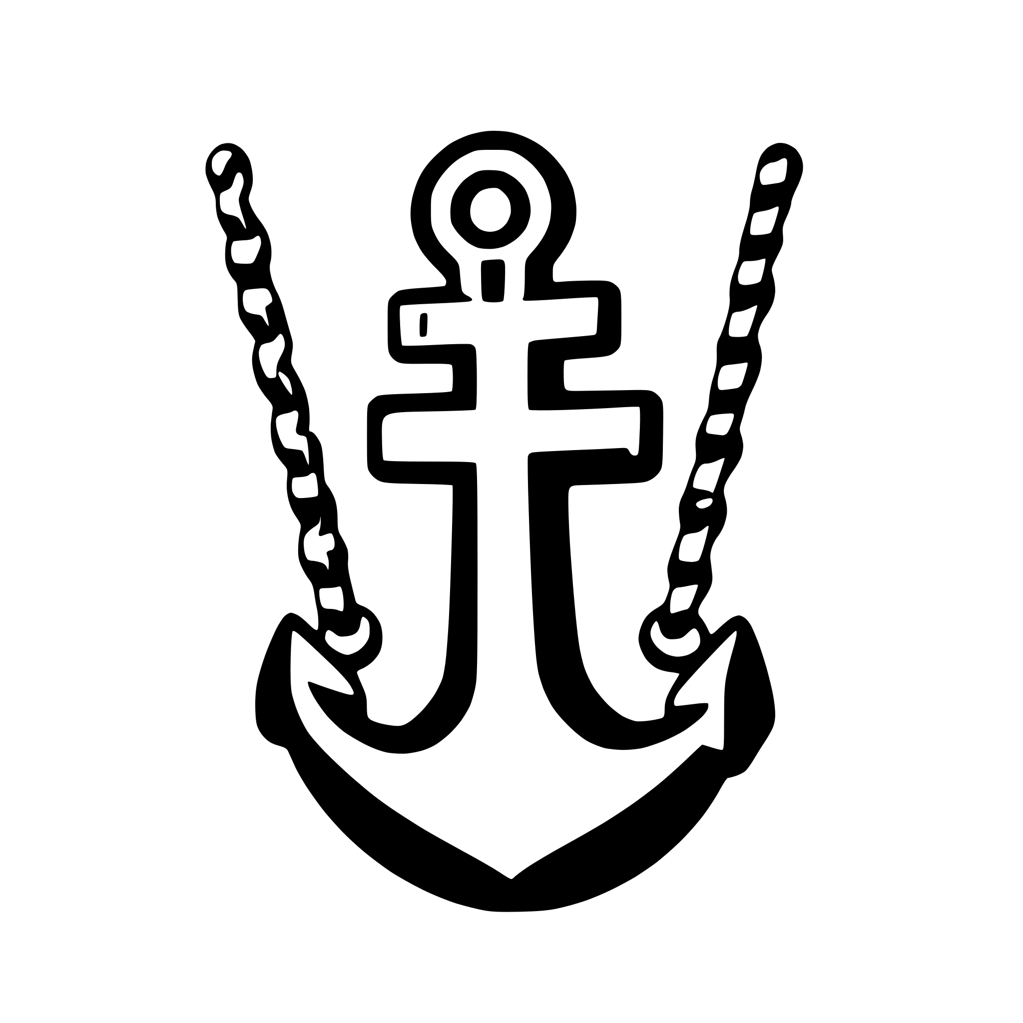 AI-generated SVG of 'anchor with chain attached'