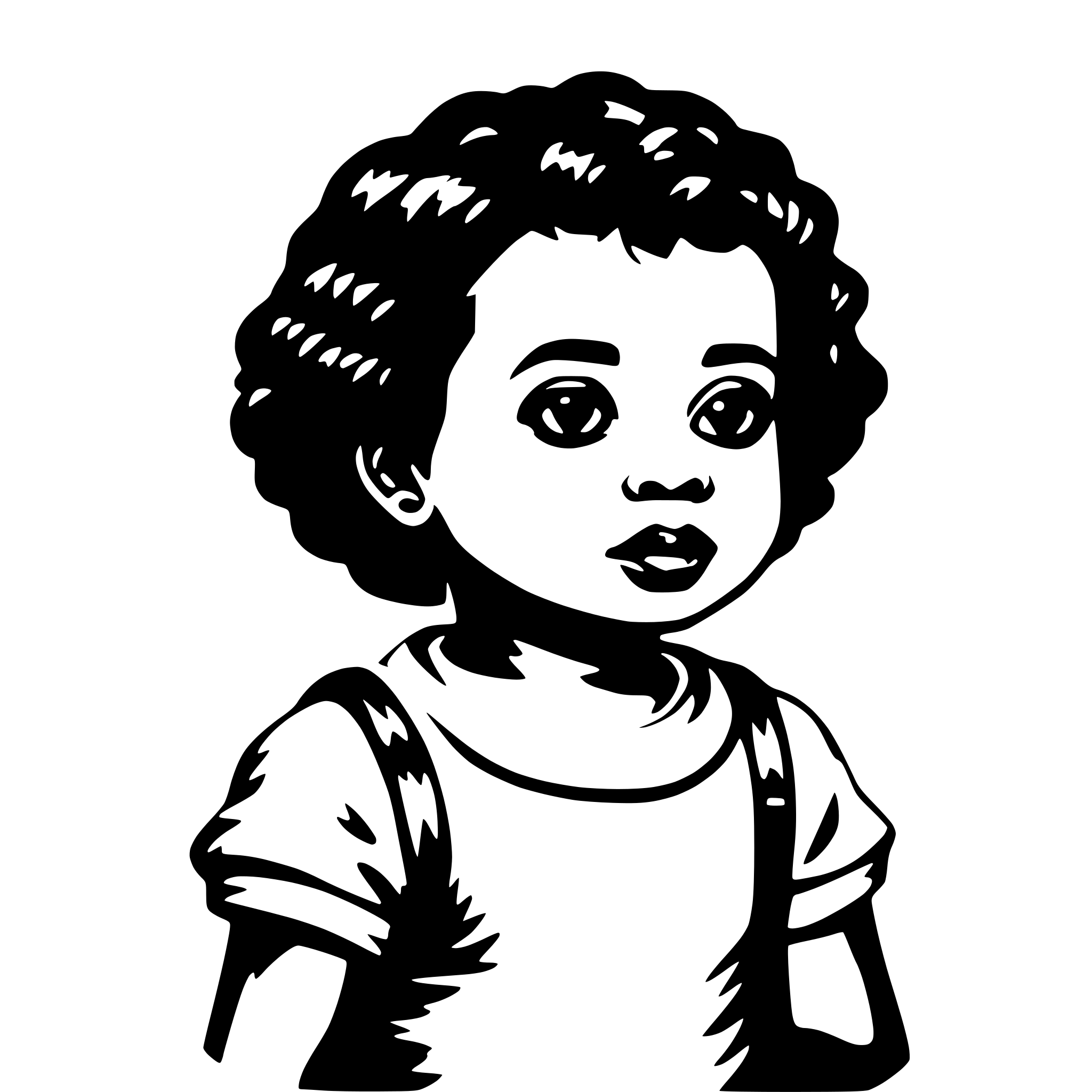 AI-generated SVG of a little black baby