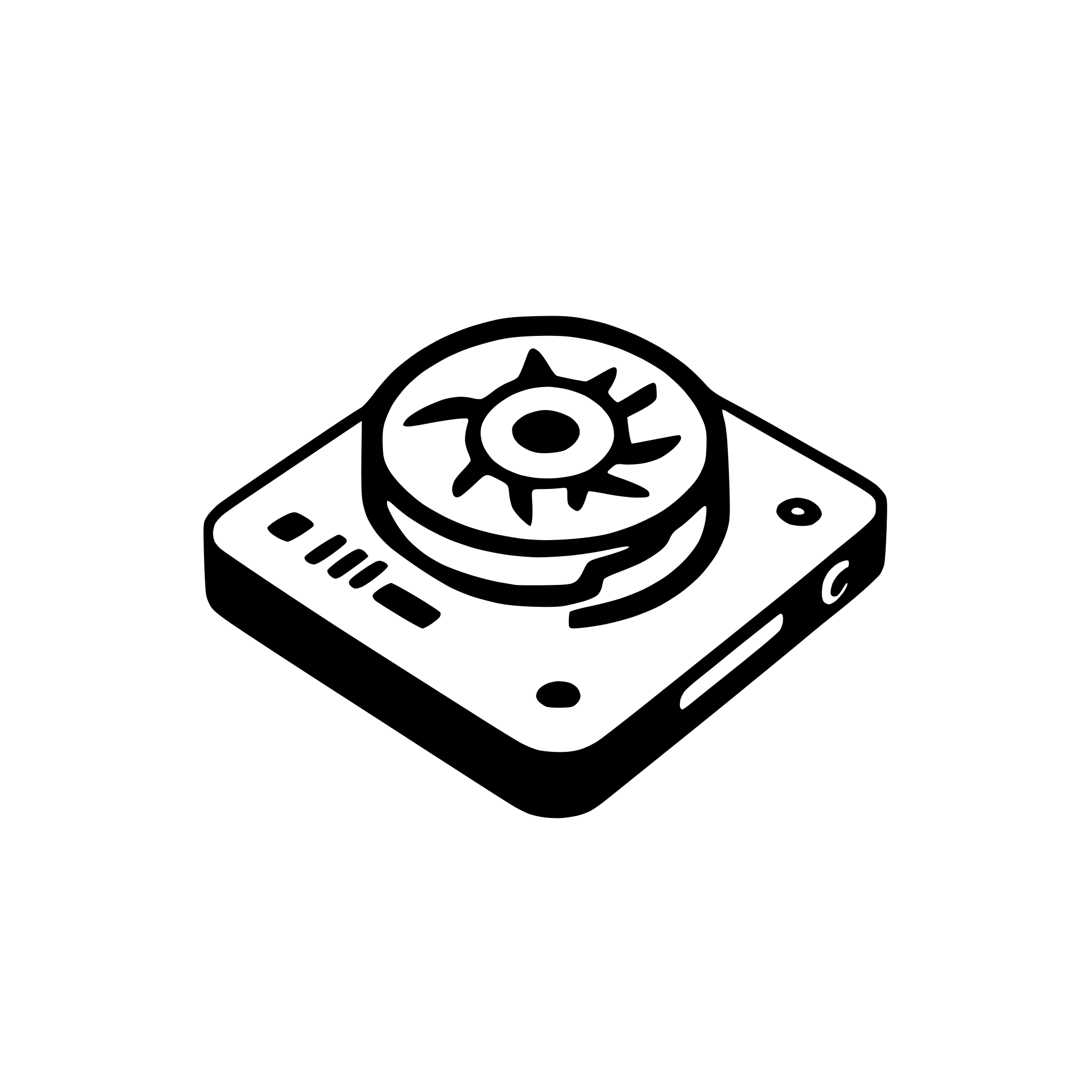 AI-generated SVG of 'centrap processing unit from top'