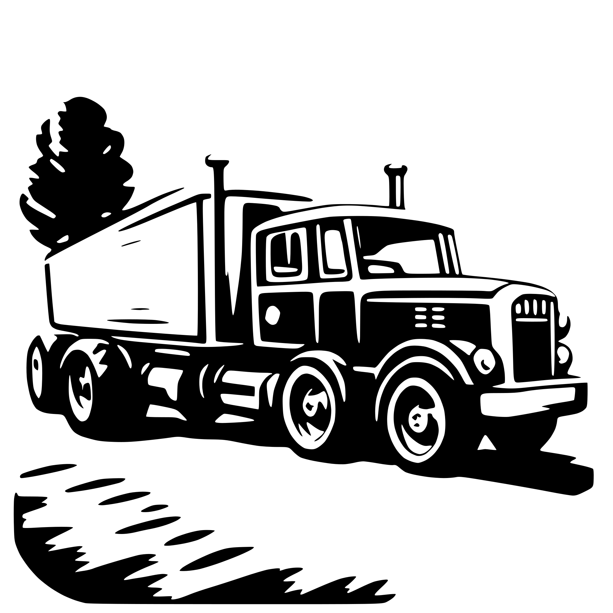 AI-generated SVG of 'truck and tractor combined'